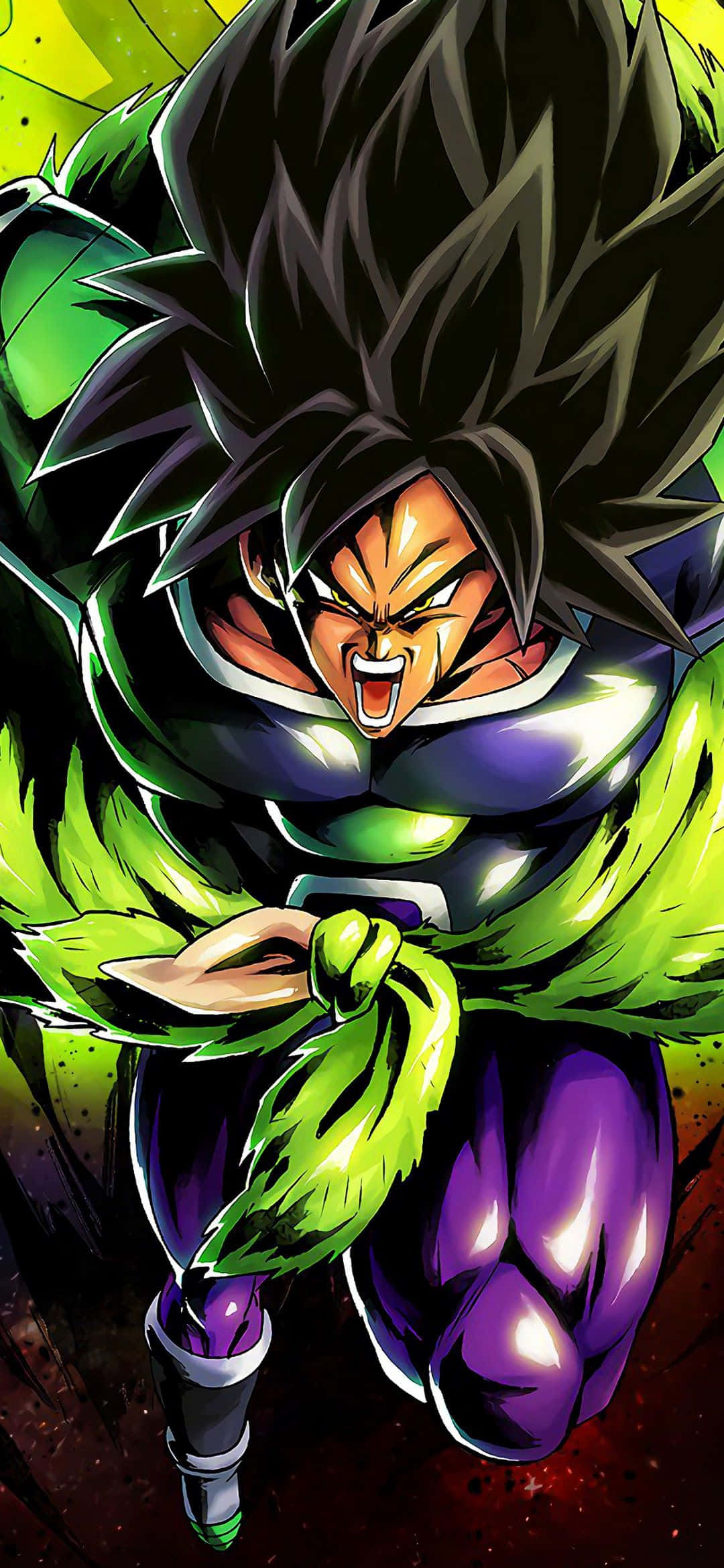 Lås opp kraften i Brolys signaturkampintensitet med den nye Broly iPhone. Bakgrunner