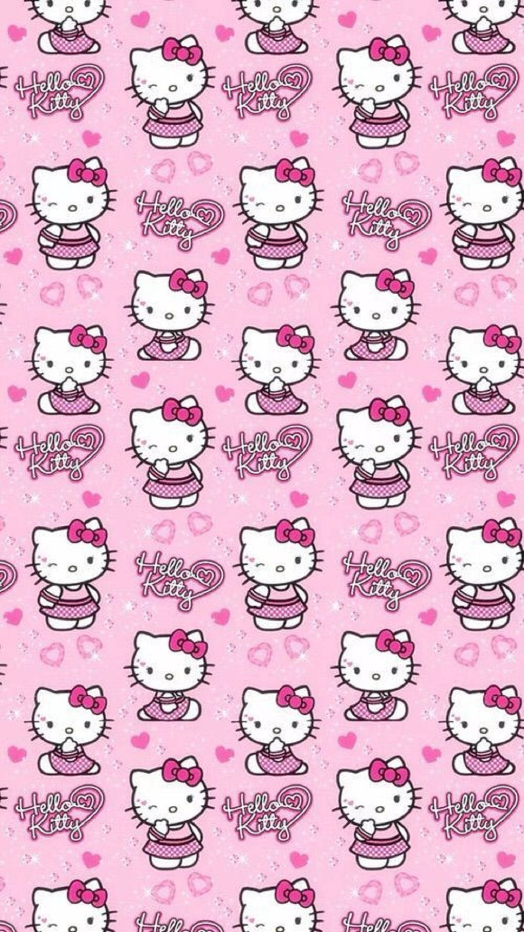 Lastet rosa Hello Kitty-mønster Bakgrunner