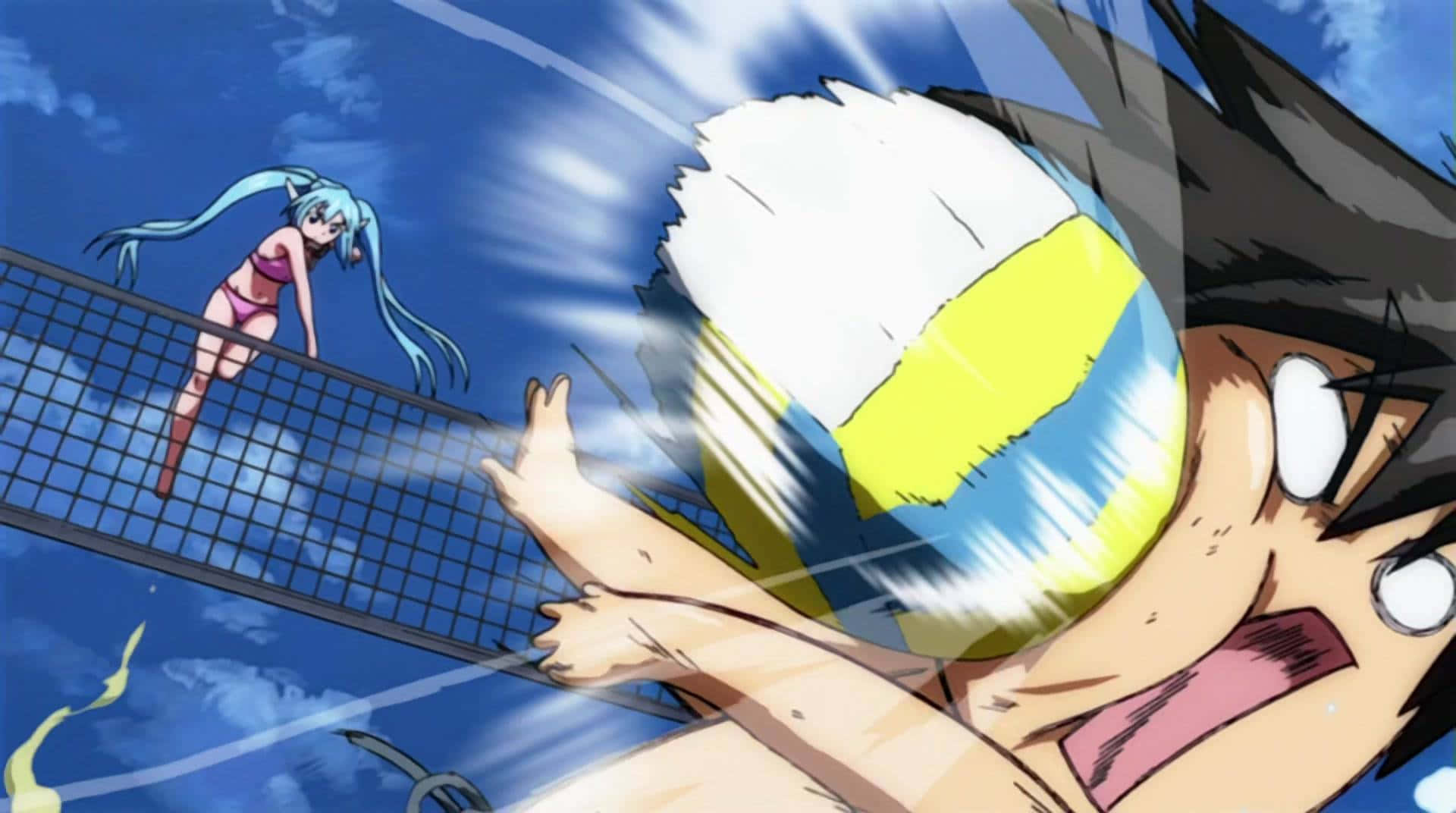 Latter overalt med dette morsomme anime-bakgrunnsbildet Bakgrunner