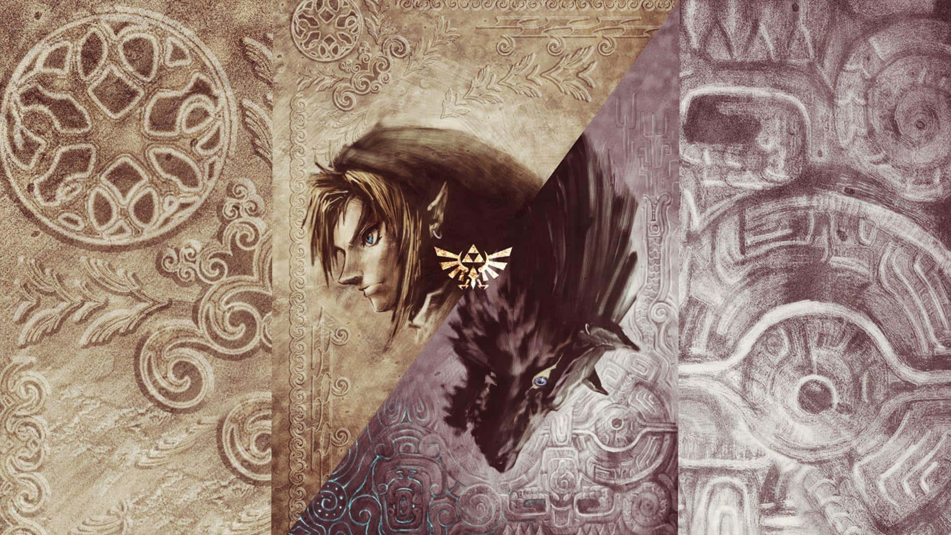Legend of Zelda Twilight Princess Link og Wolf Link Bakgrunner