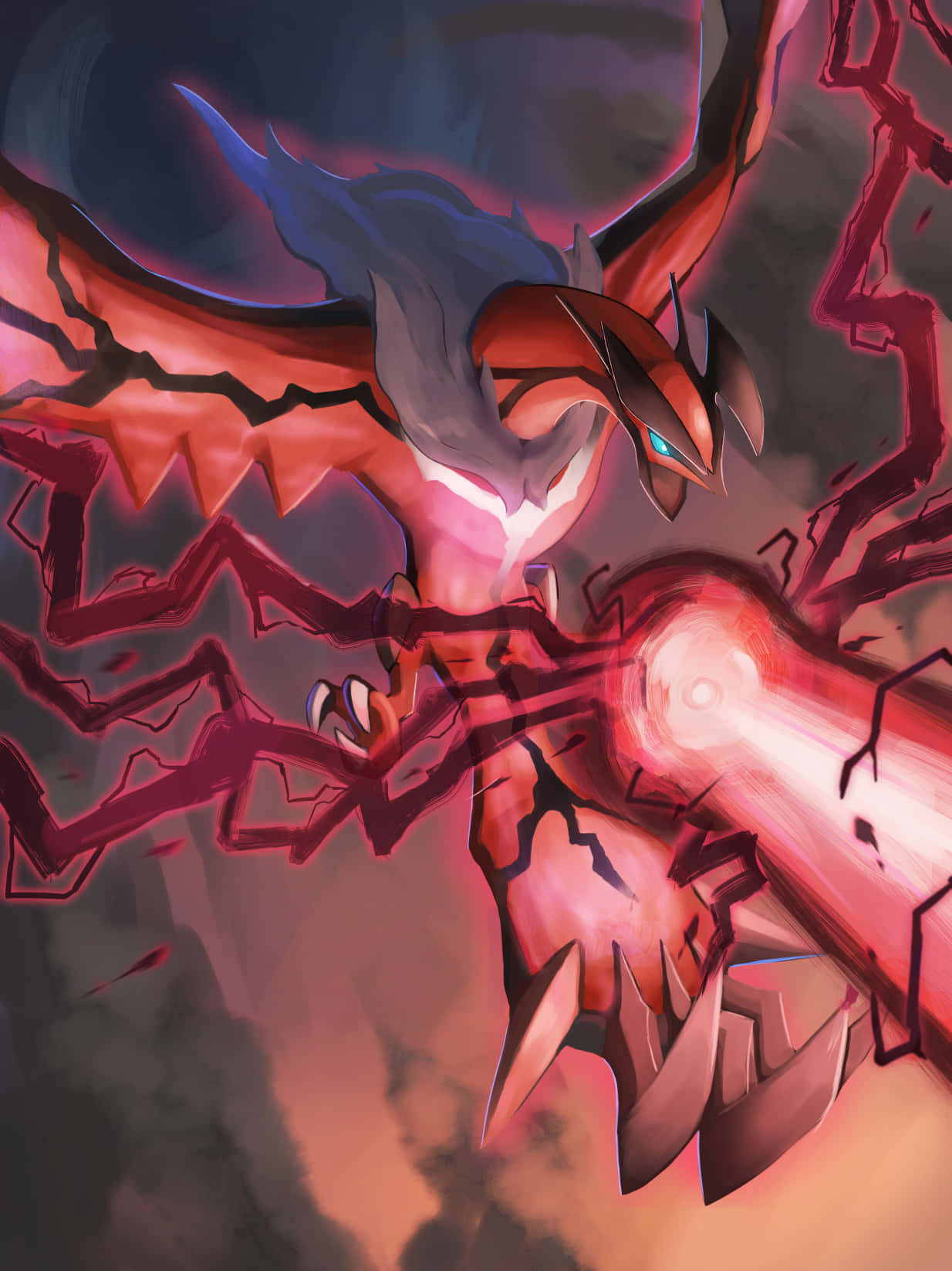 Legendarisk Pokémon Yveltal Fan Art Bakgrunner