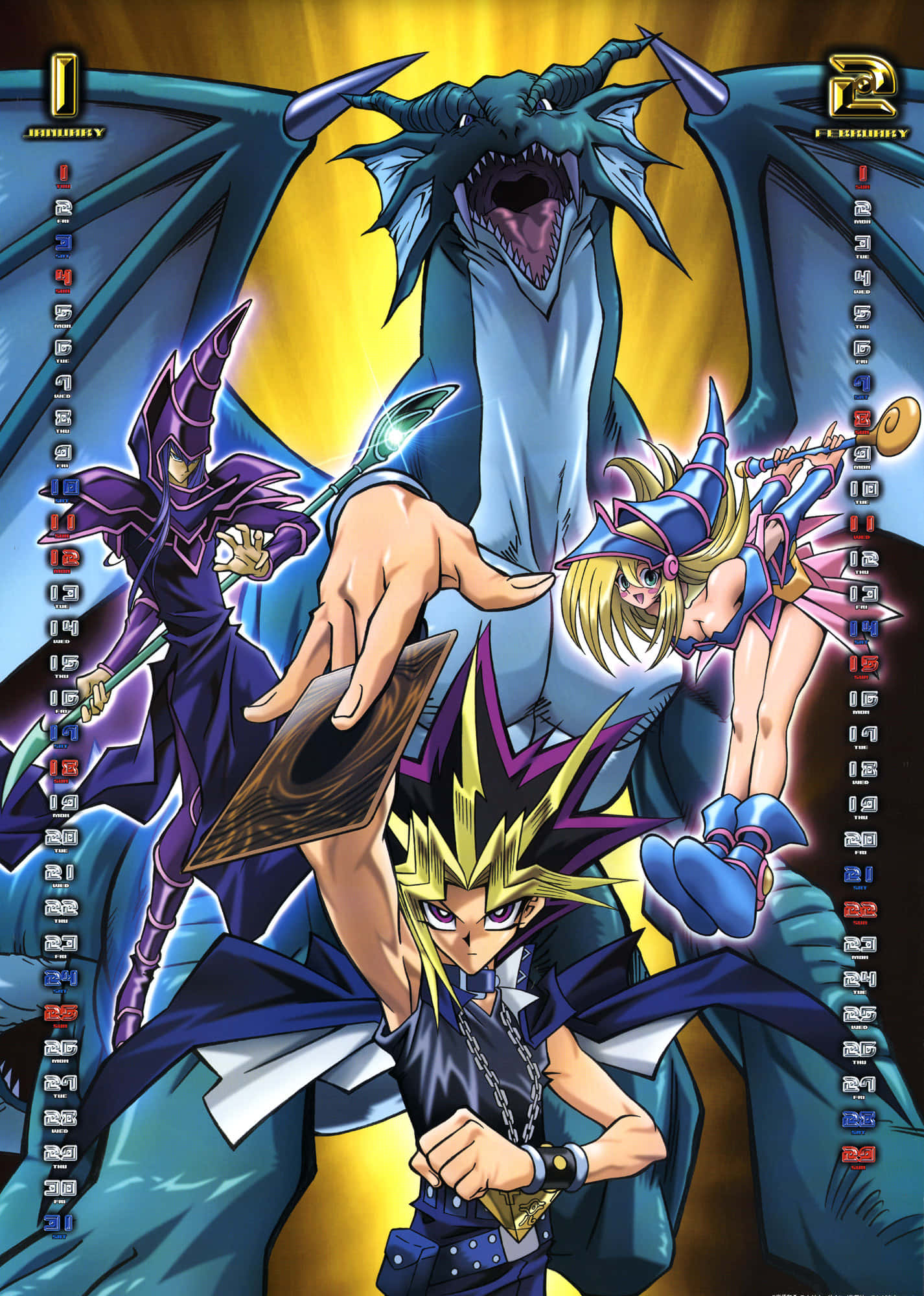 Legendarisk Yugioh Dark Magician i aksjon Bakgrunner