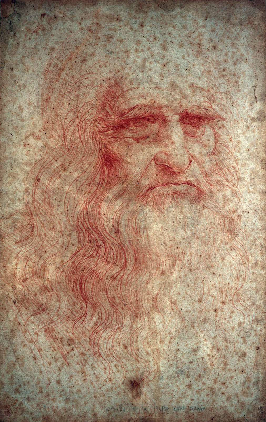 Leonardo Da Vinci Self Portrait Bakgrunner