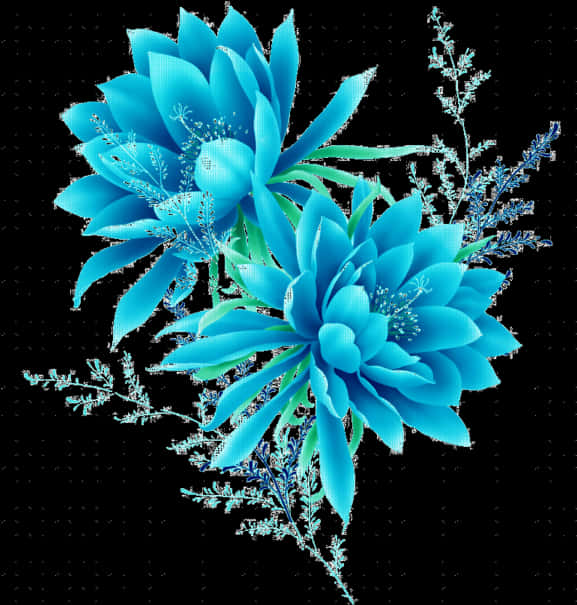 Levende blå blomsterkunst Bakgrunner