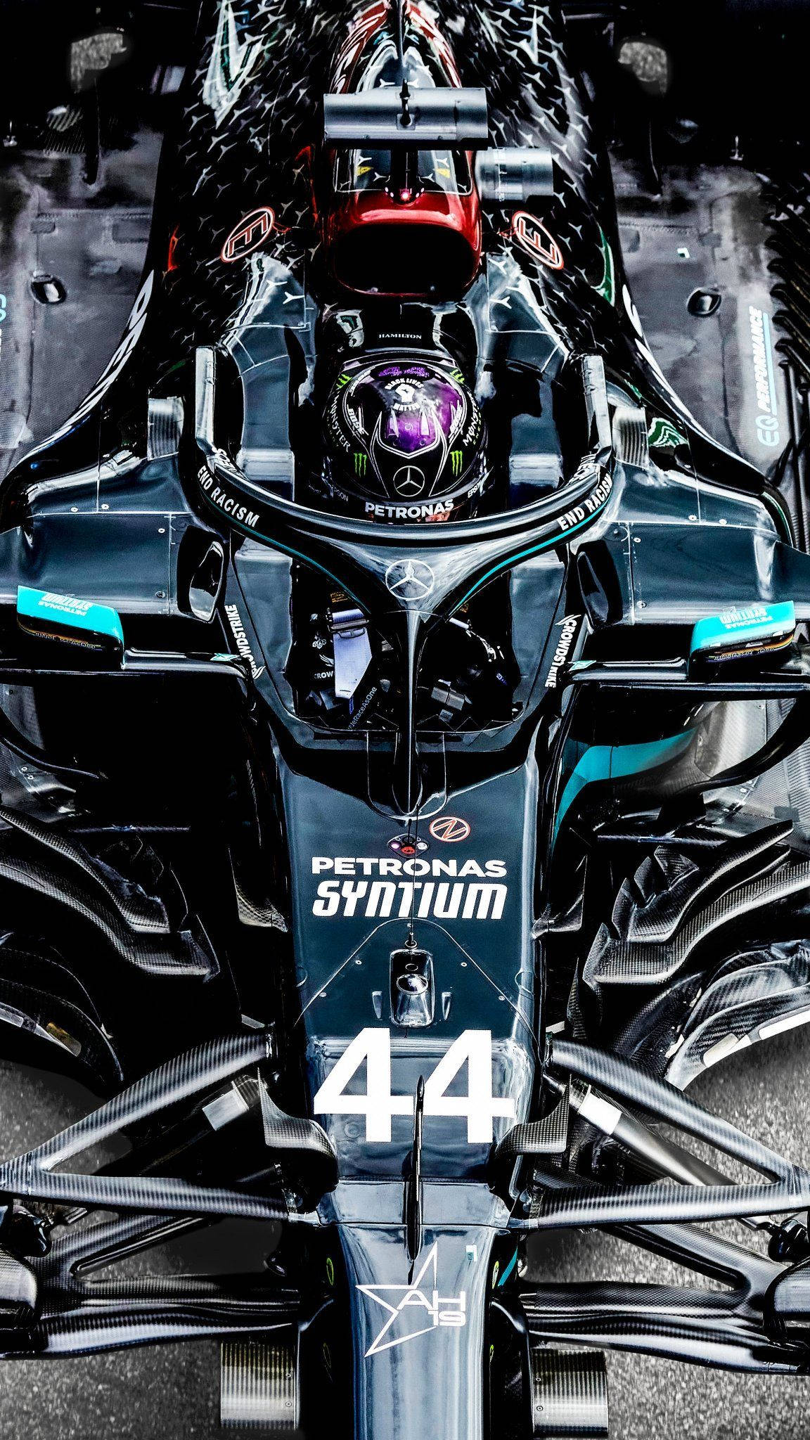 Lewis Hamilton sett ovenfra Bakgrunner