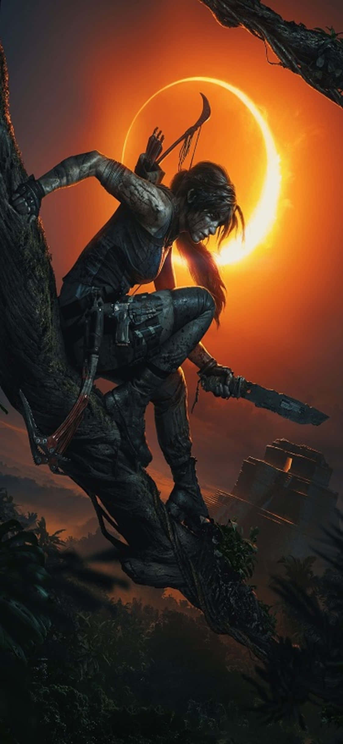 Løftet kniv av Lara Croft | Shadow of the Tomb Raider Bakgrunner