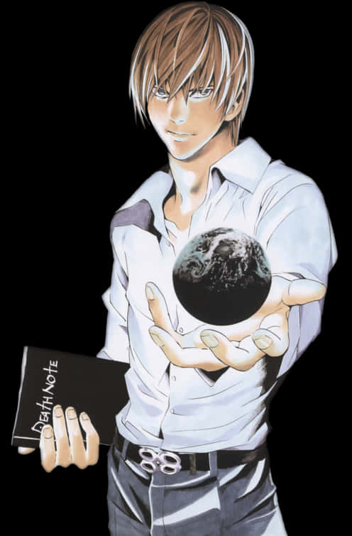 Light Yagami holder Death Note og jorden Bakgrunner