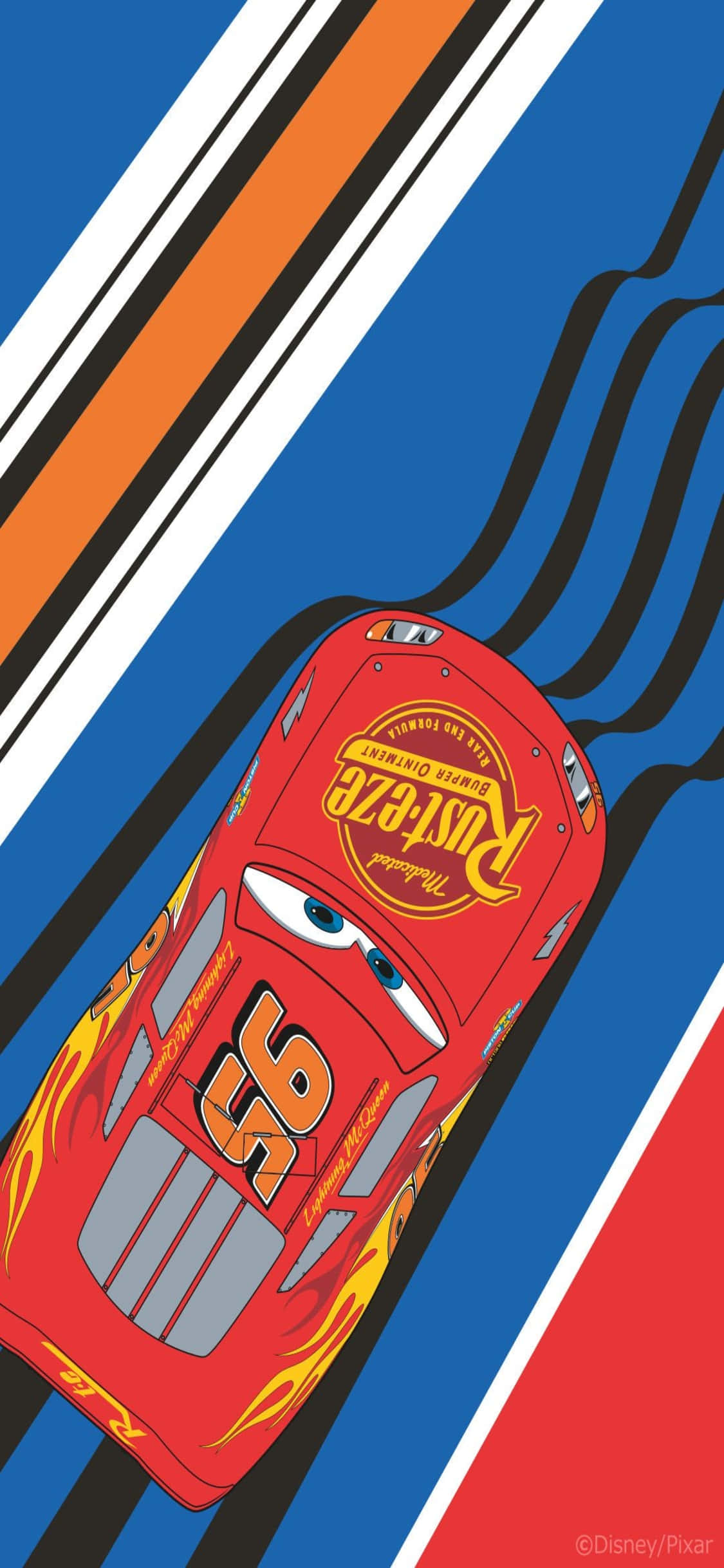 Lightning McQueen Digitalt Kunstverk iPhone X Biler Bakgrunn Bakgrunner