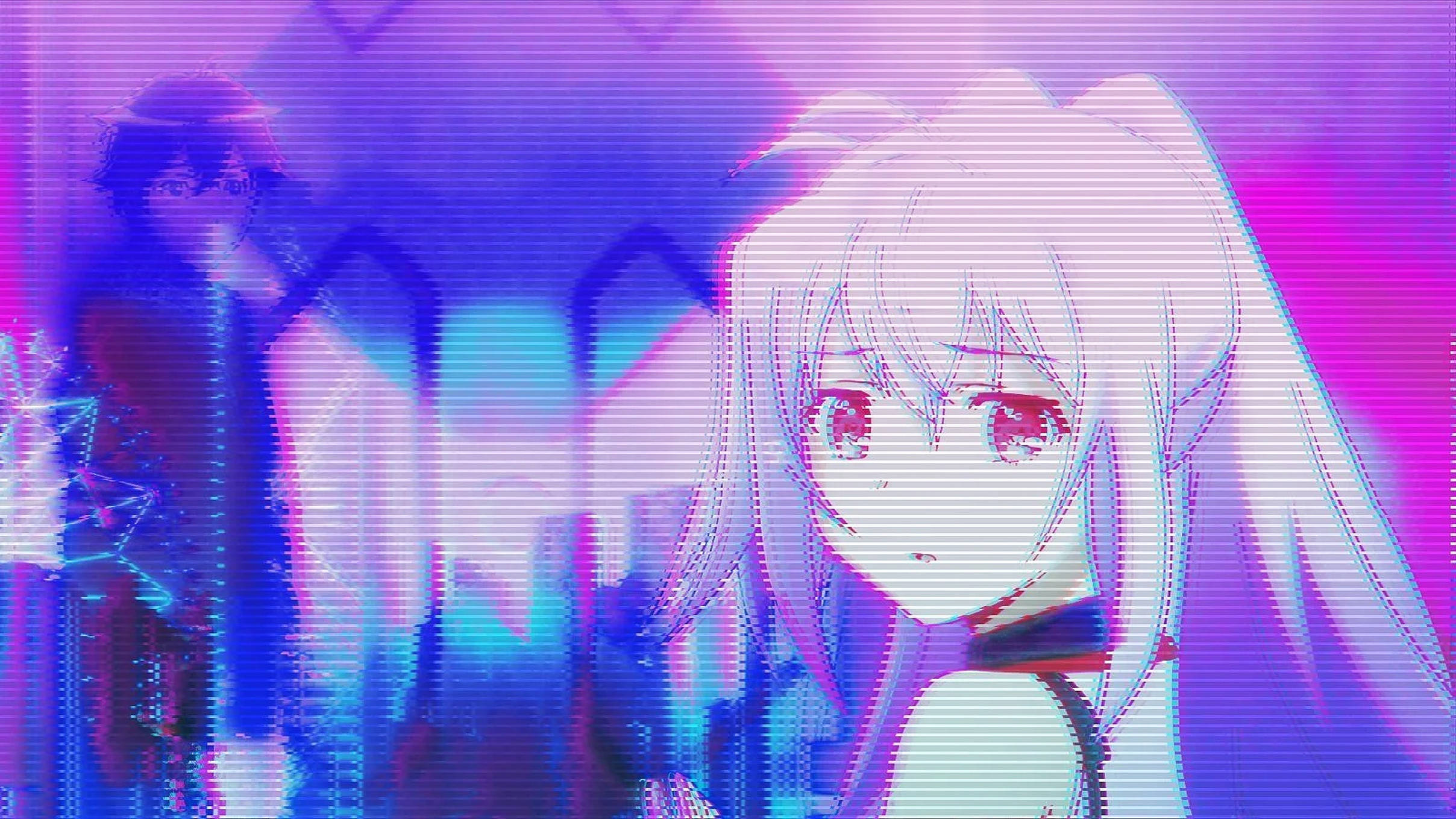 Lilla anime-estetisk jente Bakgrunner