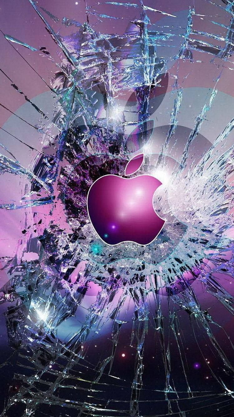 Lilla Apple-logo iPhone Bakgrunner