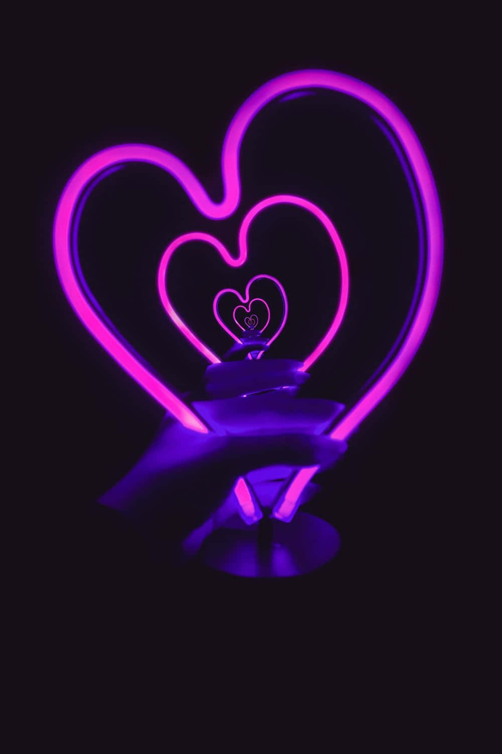 Lilla neonhjerte lampe illustrasjon Bakgrunner