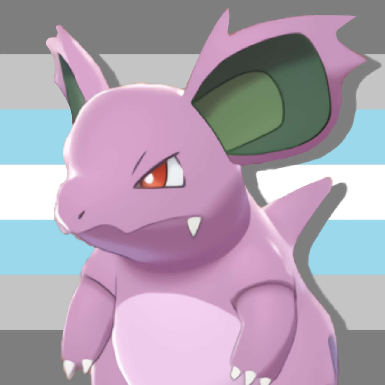 Lilla Nidorina med Demiboy-stolthetsflagg Bakgrunner
