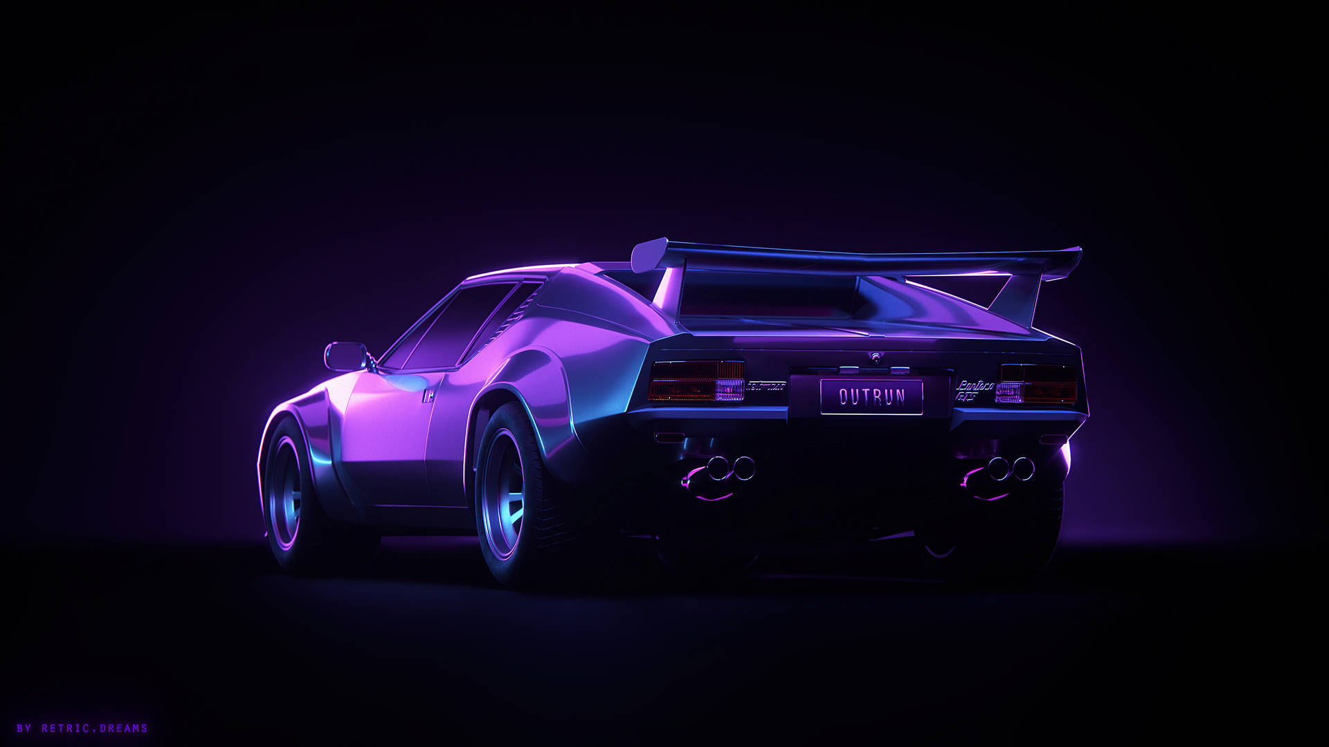 Lilla Pontiac Aesthetic 4K Bil — Bil 4K GIF Bakgrunner
