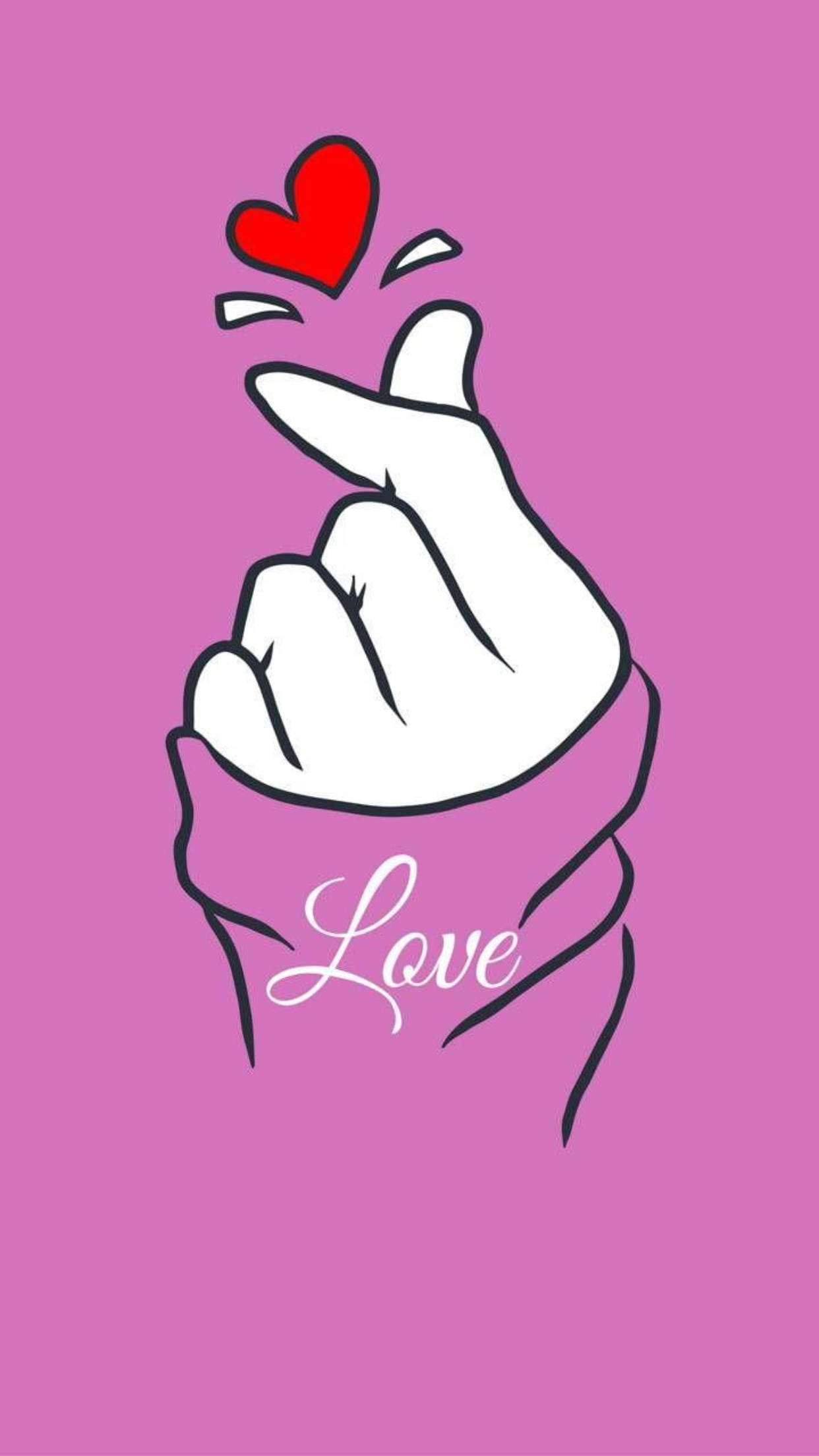 Lilla Saranghae Fingerhjerte Bakgrunner