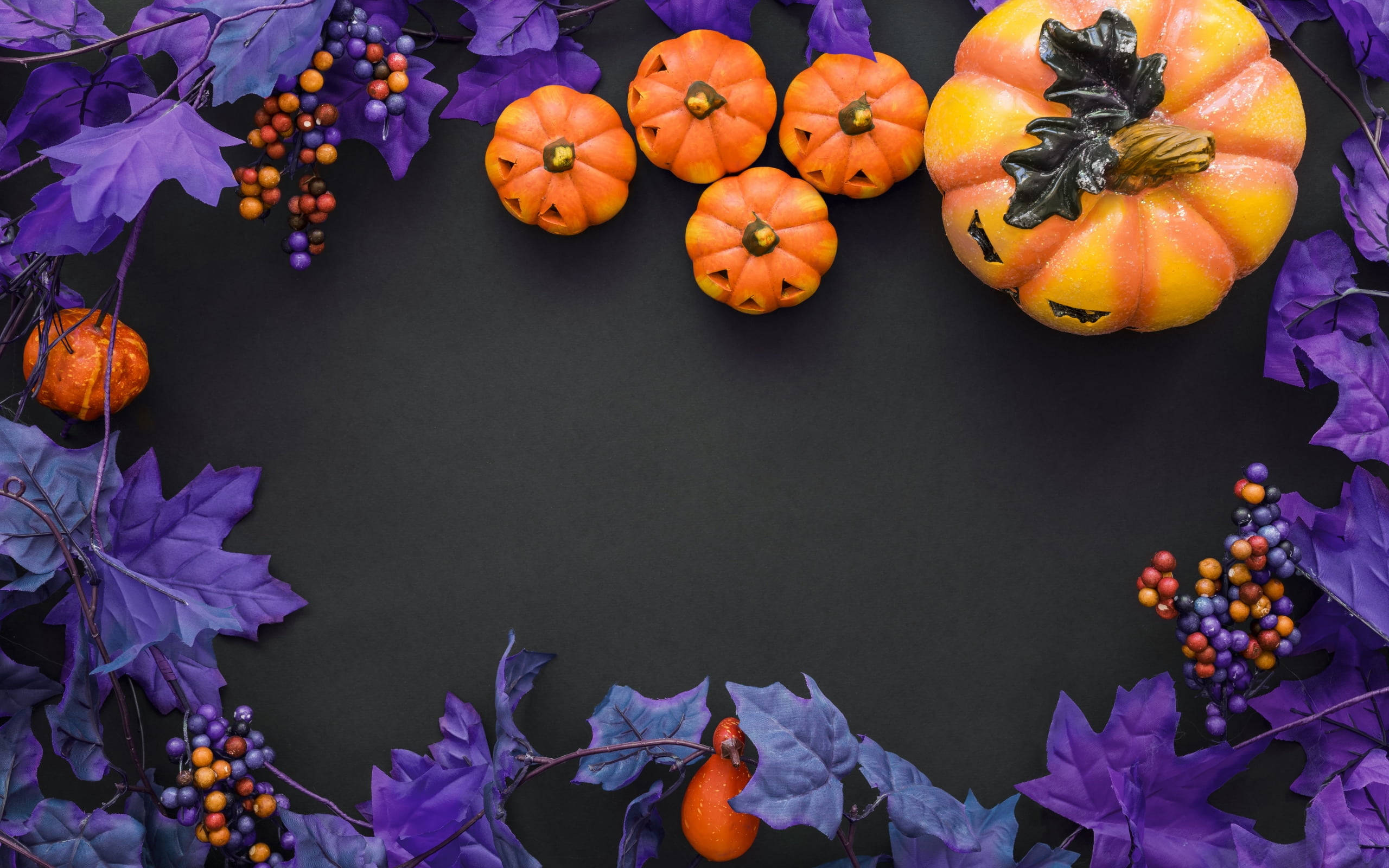 Lilla søte estetiske Halloween Bakgrunner
