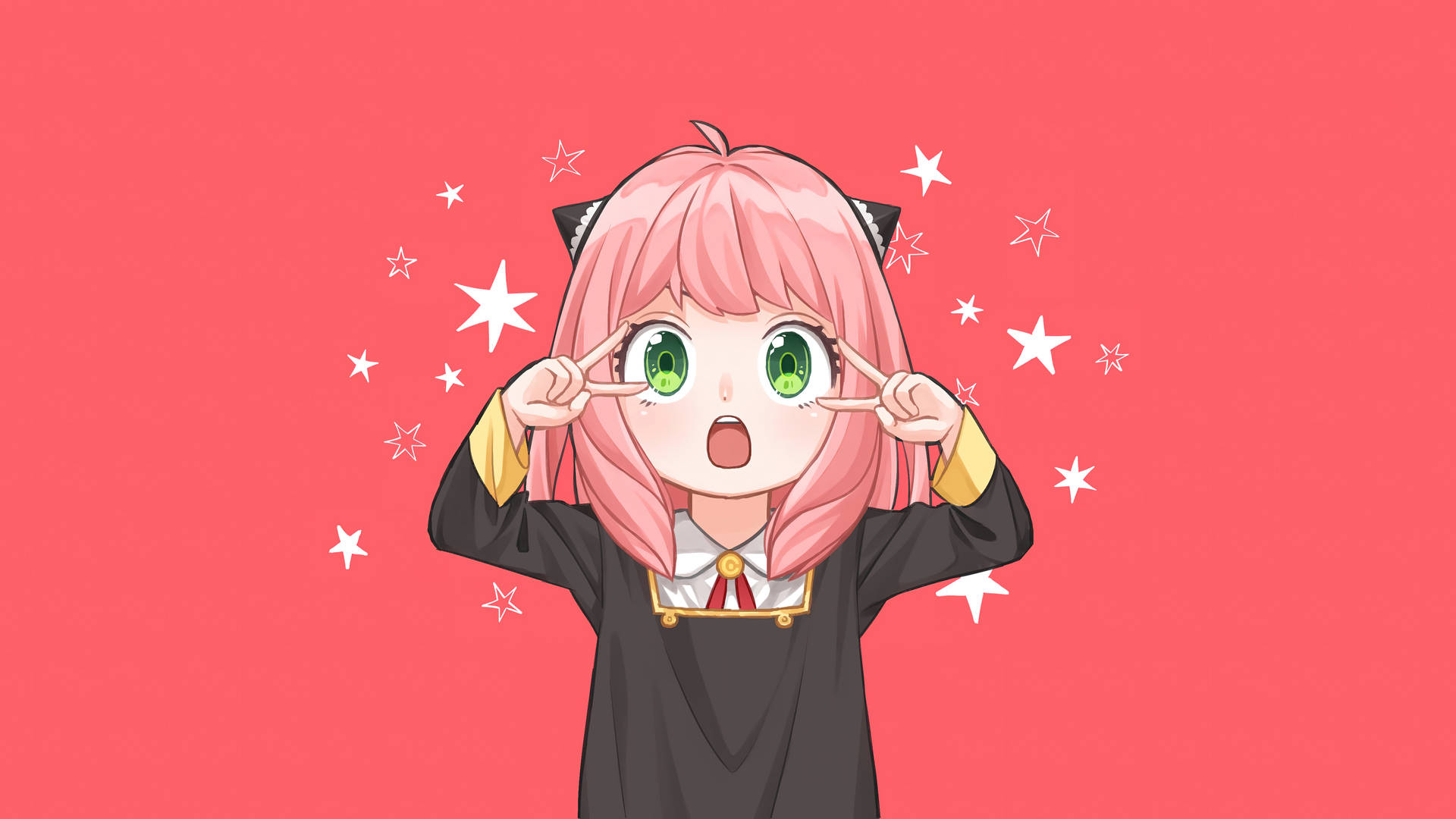 Anya Forger fra Spy X Family — Søt anime-GIF Bakgrunner