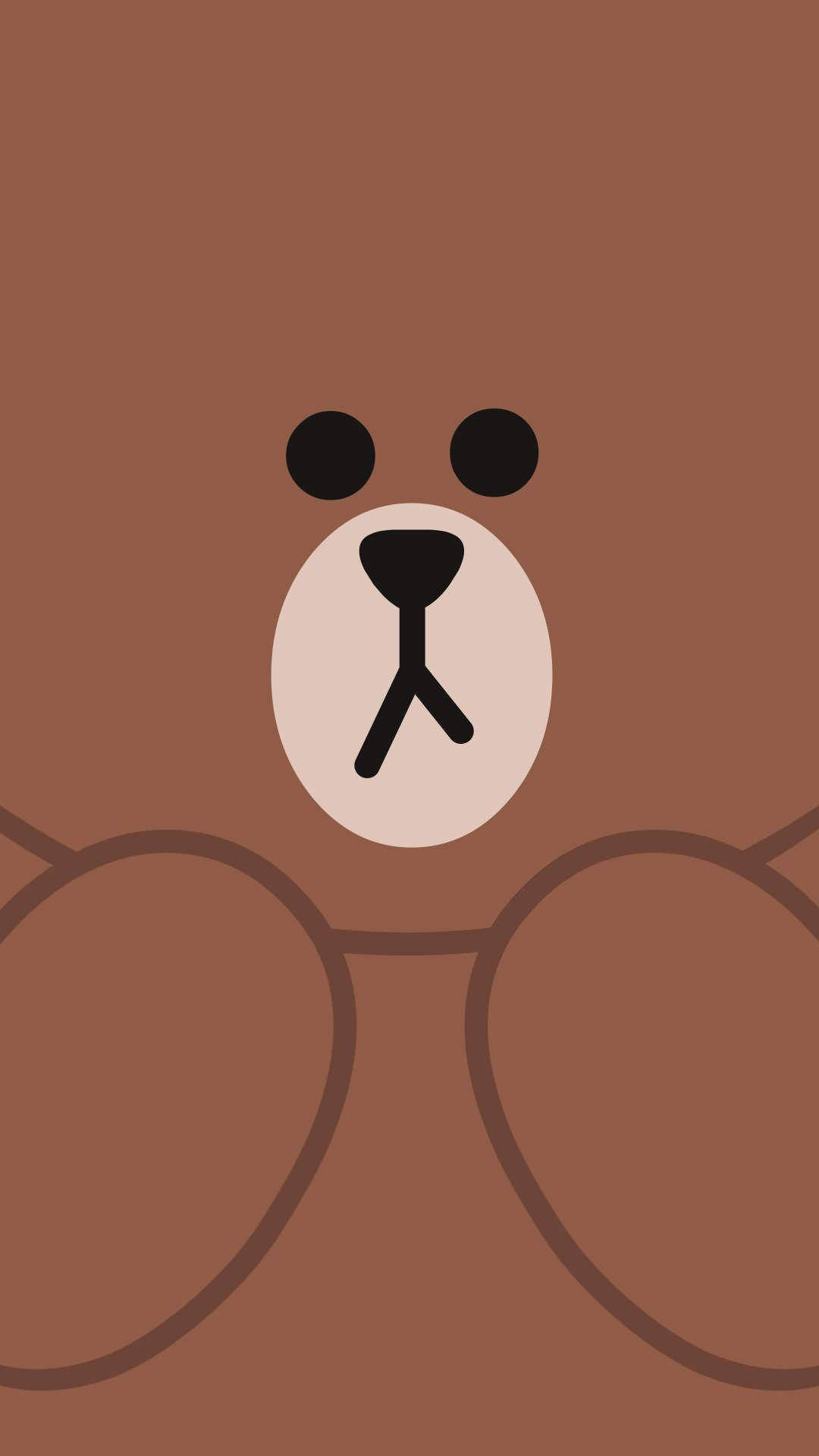 Line Friends Brown koreansk bjørn Bakgrunner