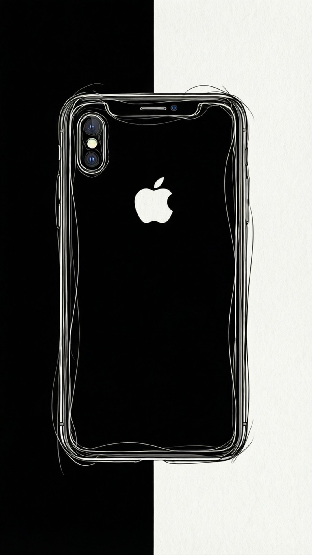 Linjekunst iPhone XR Bakgrunner