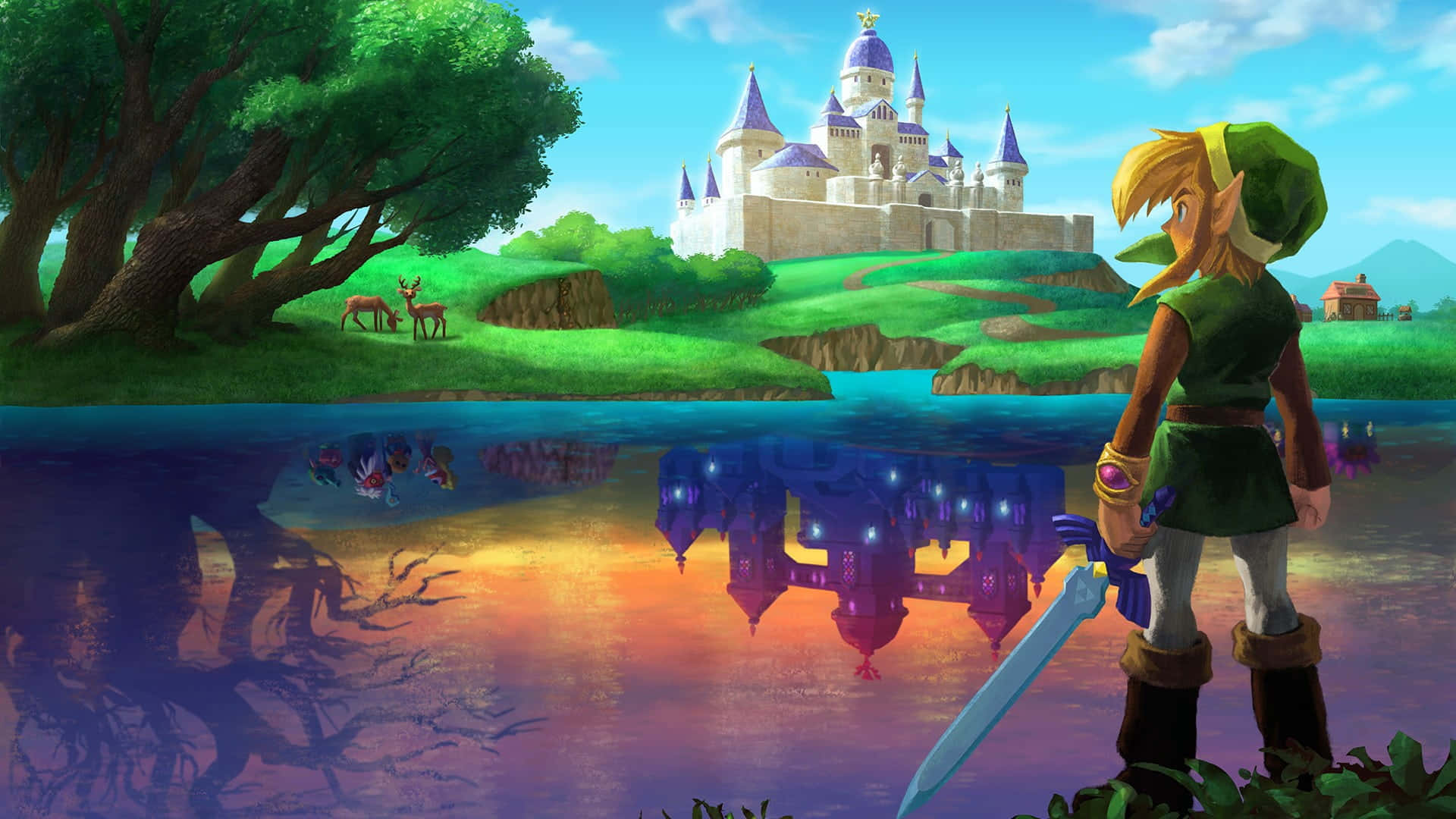 Link klar til å utforske den mytologiske verdenen i The Legend of Zelda Bakgrunner