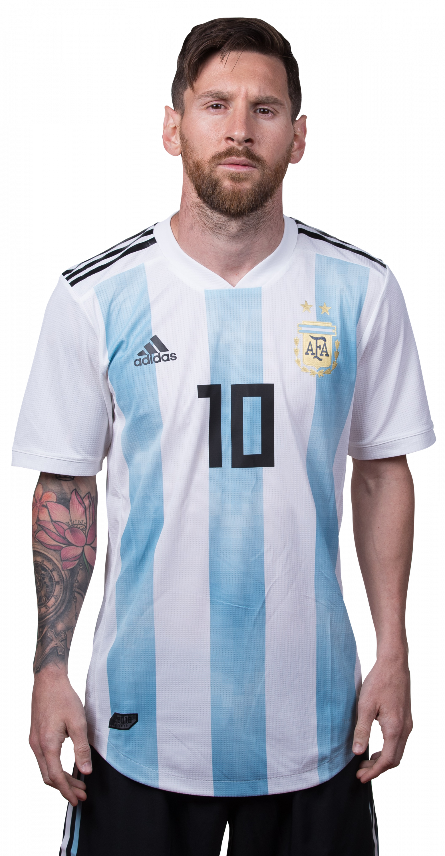Lionel Messi Argentina-drakt Portrett Bakgrunner
