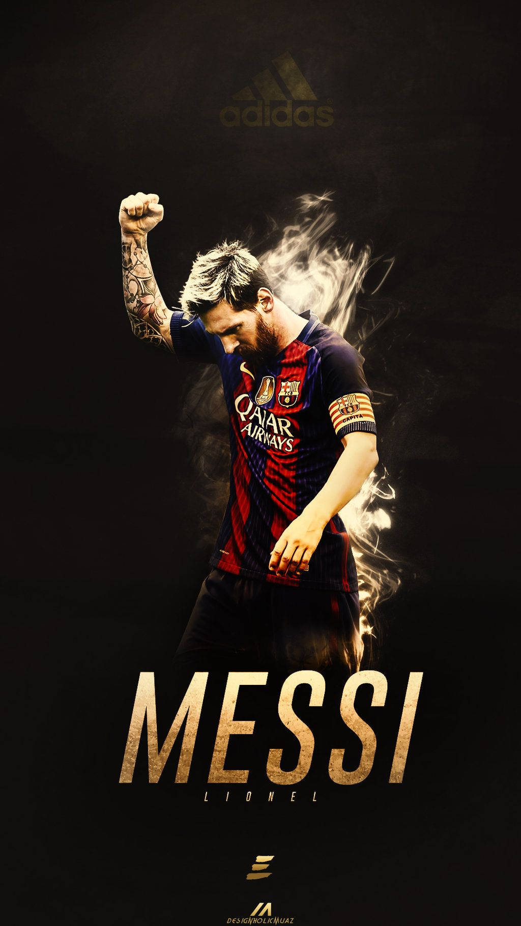 Messi Lionel gjør en knyttnevepump på svart bakgrunn bakgrunn