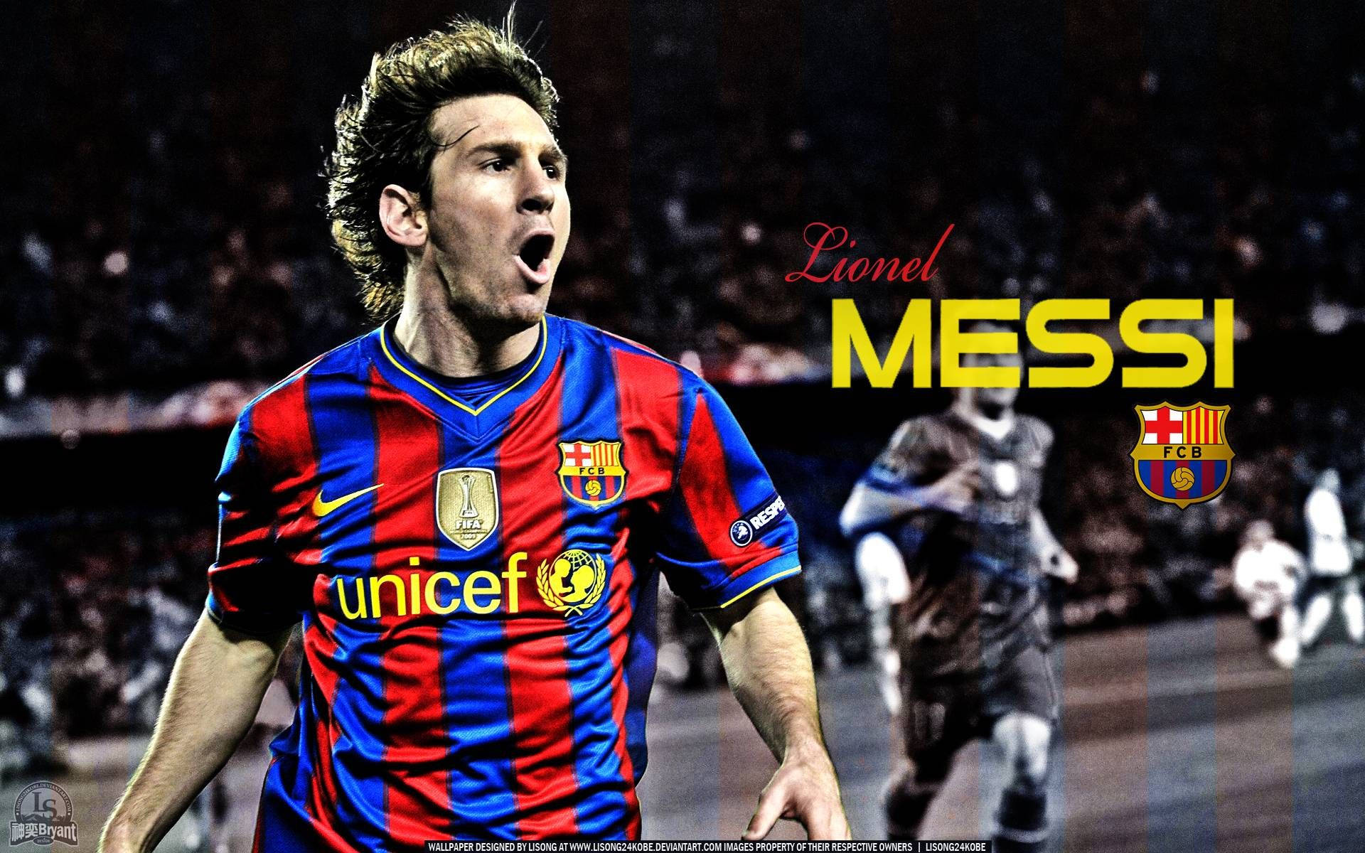 Lionel Messi feirer med FCB og Unicef Bakgrunner