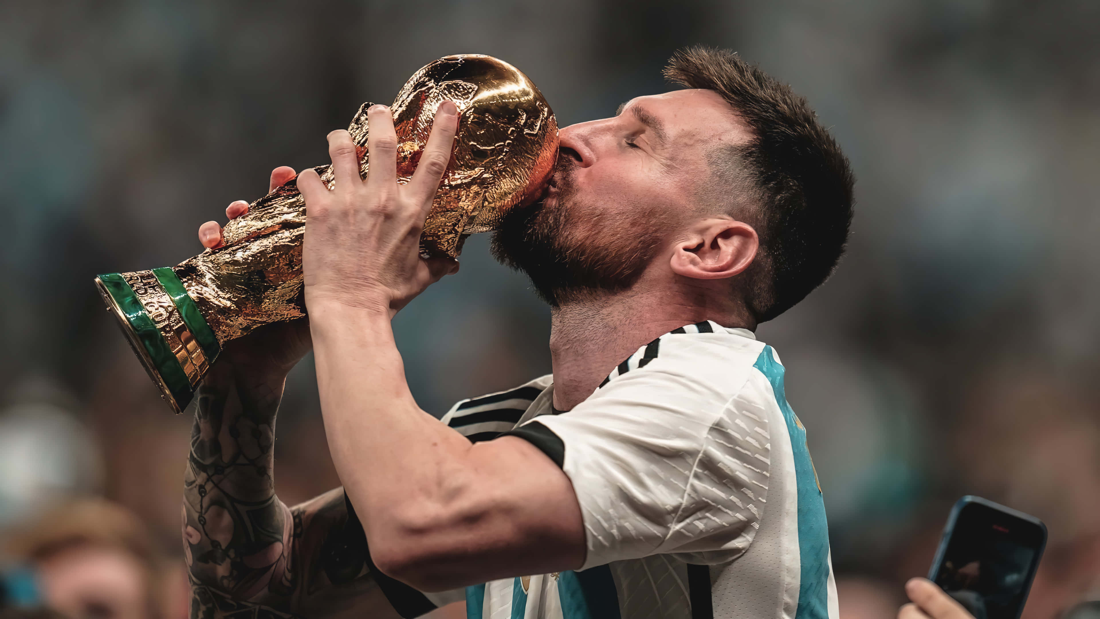 Lionel Messi spiller fotball Bakgrunner