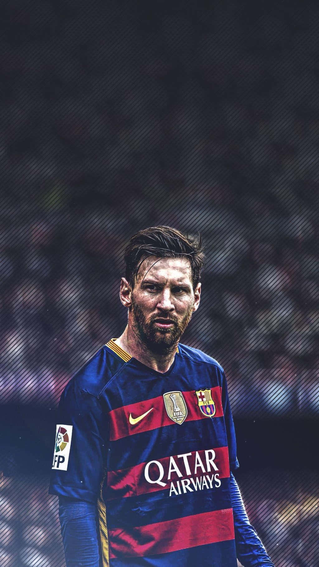 Lionel Messi, verdens beste fotballspiller i sine ikoniske FC Barcelona-farger Bakgrunner