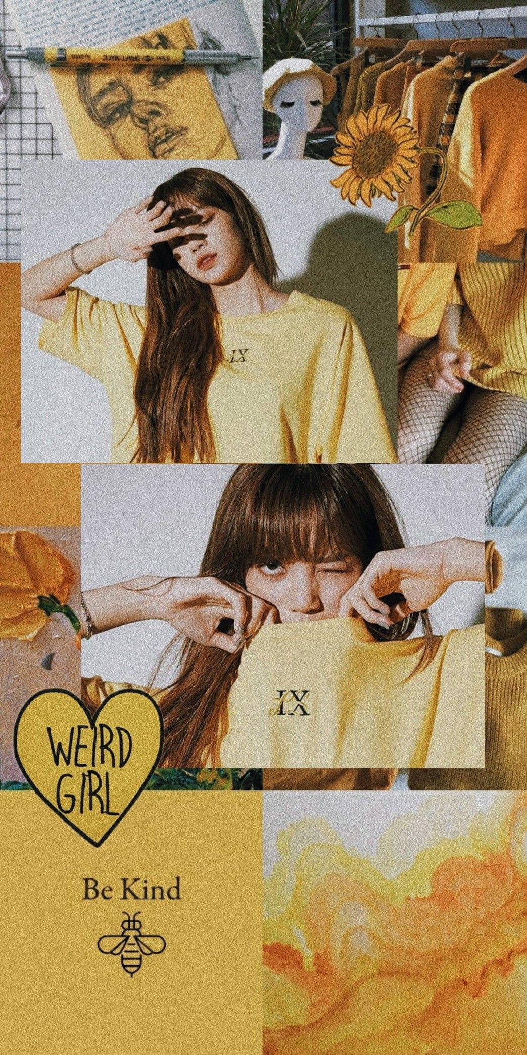 Lisa Blackpink HD Estetisk Collage Bakgrunner