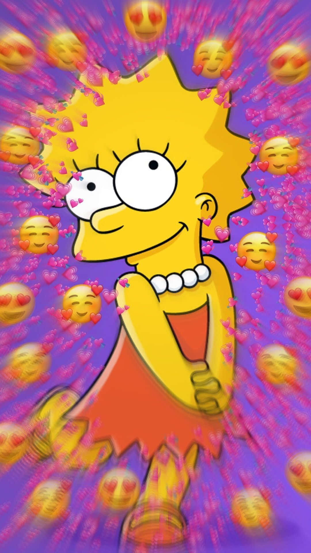 Lisa Simpson Forelsket Estetisk Stemning Bakgrunner