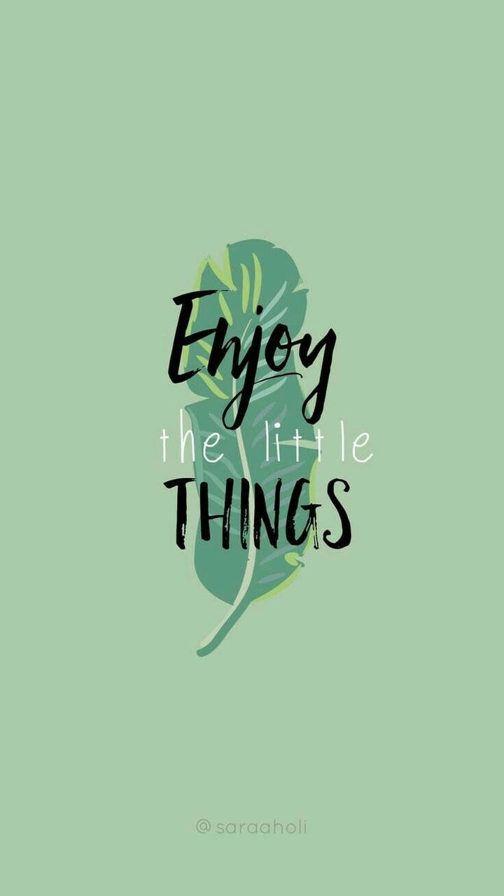 Little Things-sitat i grønt Bakgrunner