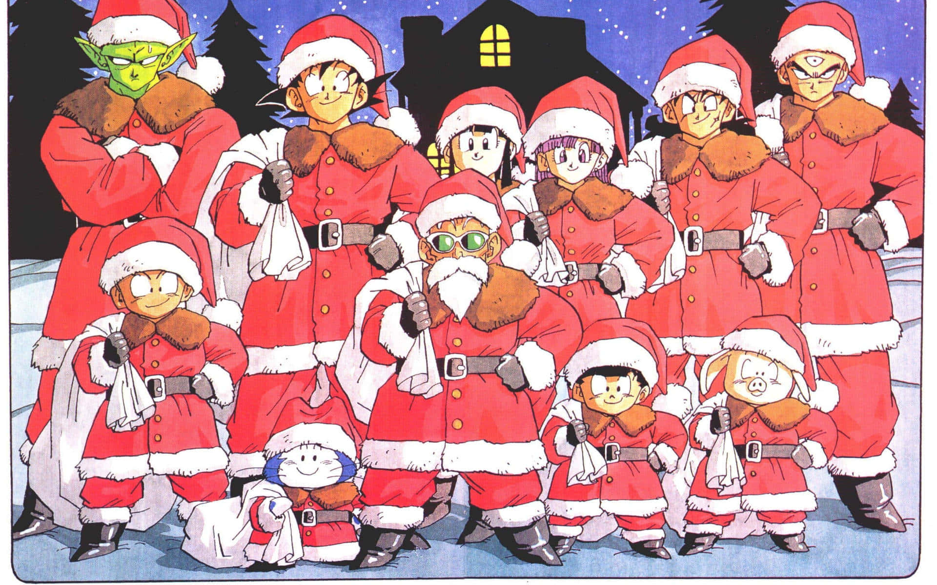 Liv opp julefesten med en anime-inspirert bakgrunn! Bakgrunner