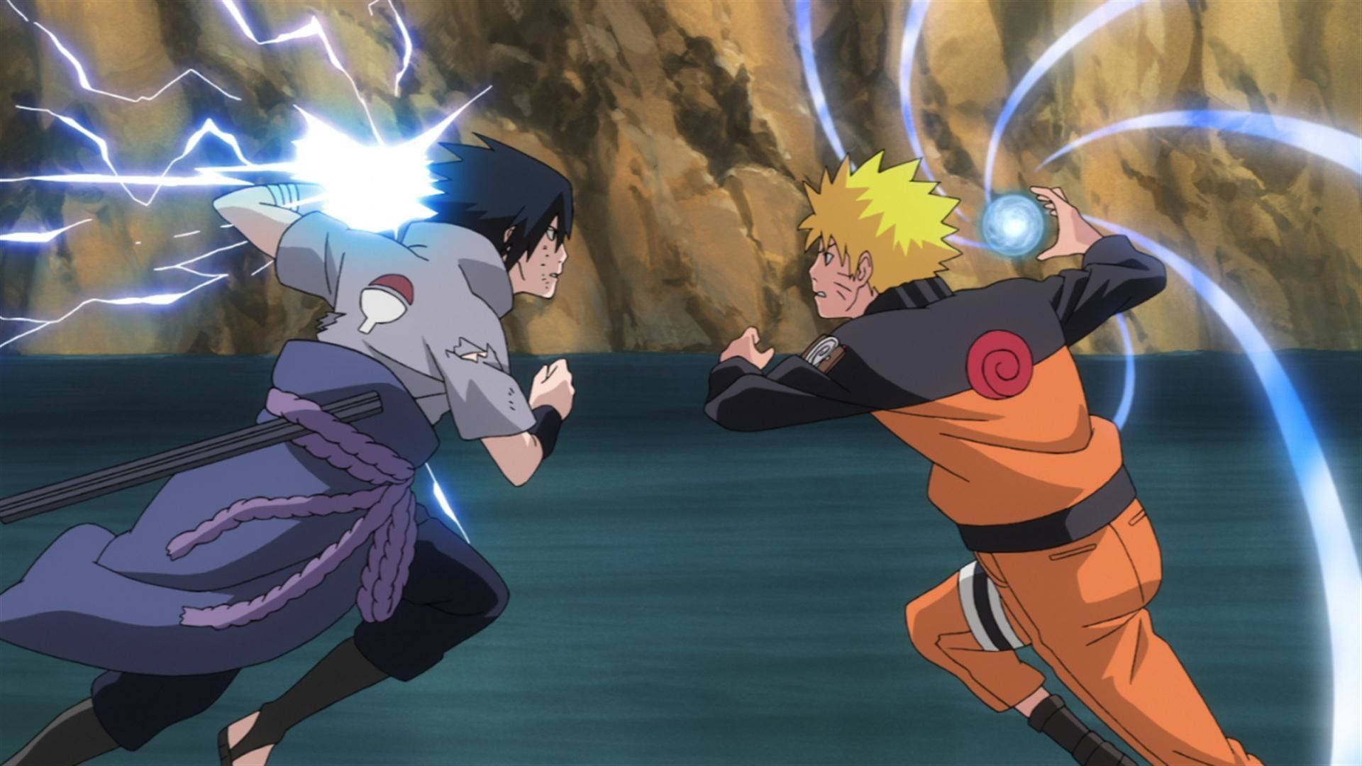 Live Naruto vs. Sasuke blå chakra Bakgrunner