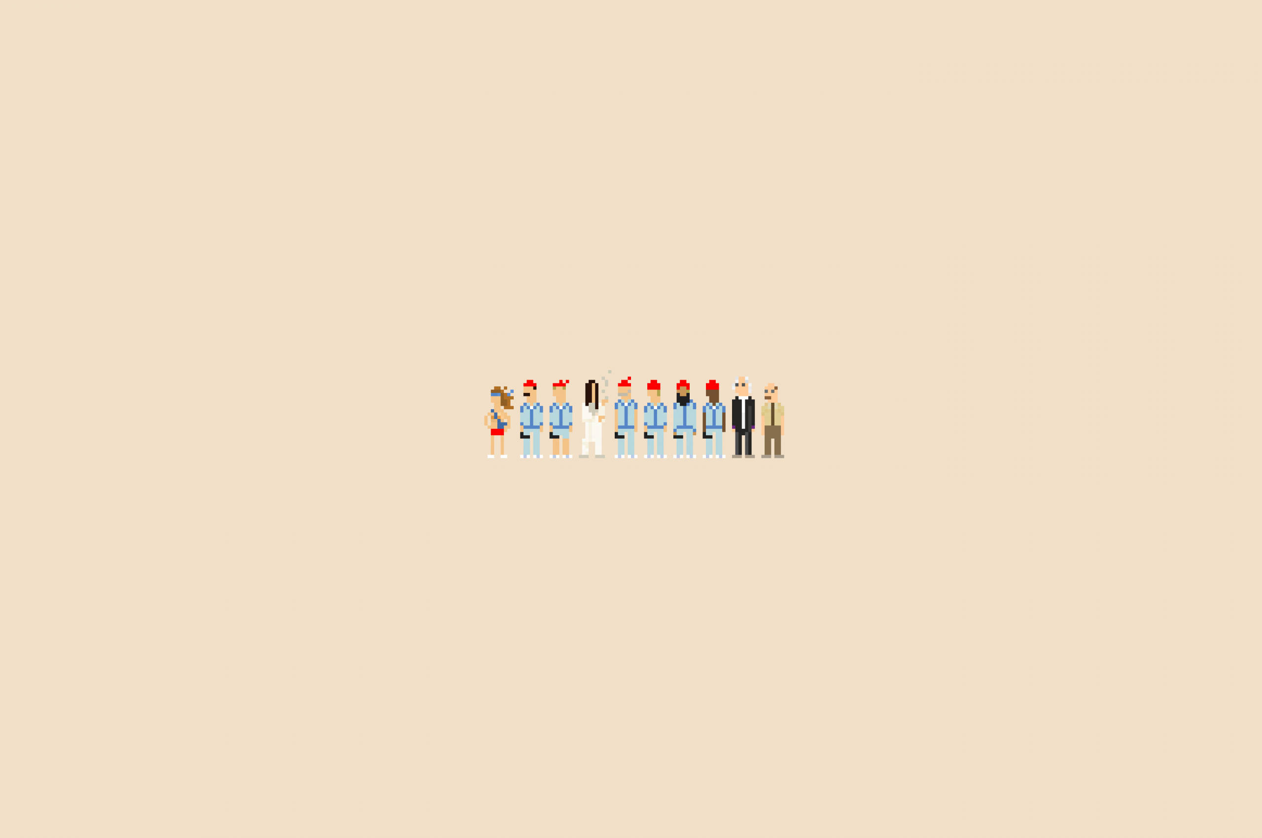 Livet i det blå pixel minimalisme estetisk laptop Bakgrunner