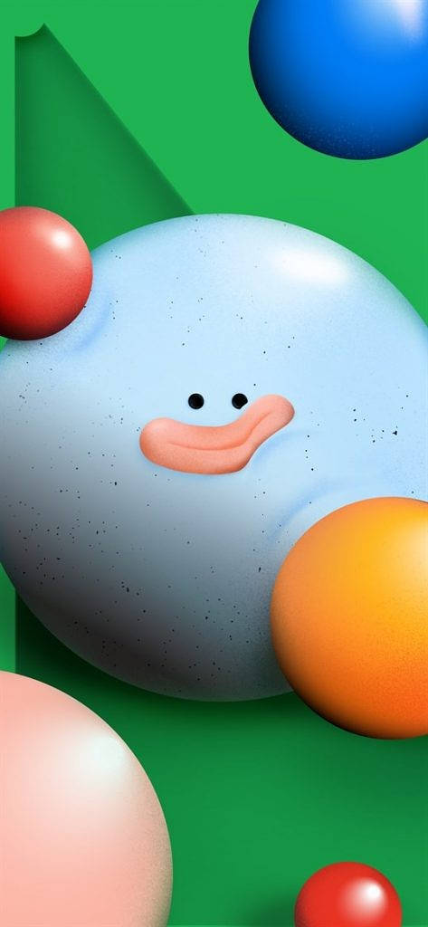 Livlig 3D-smileykule-design for Google Pixel 4a Bakgrunner
