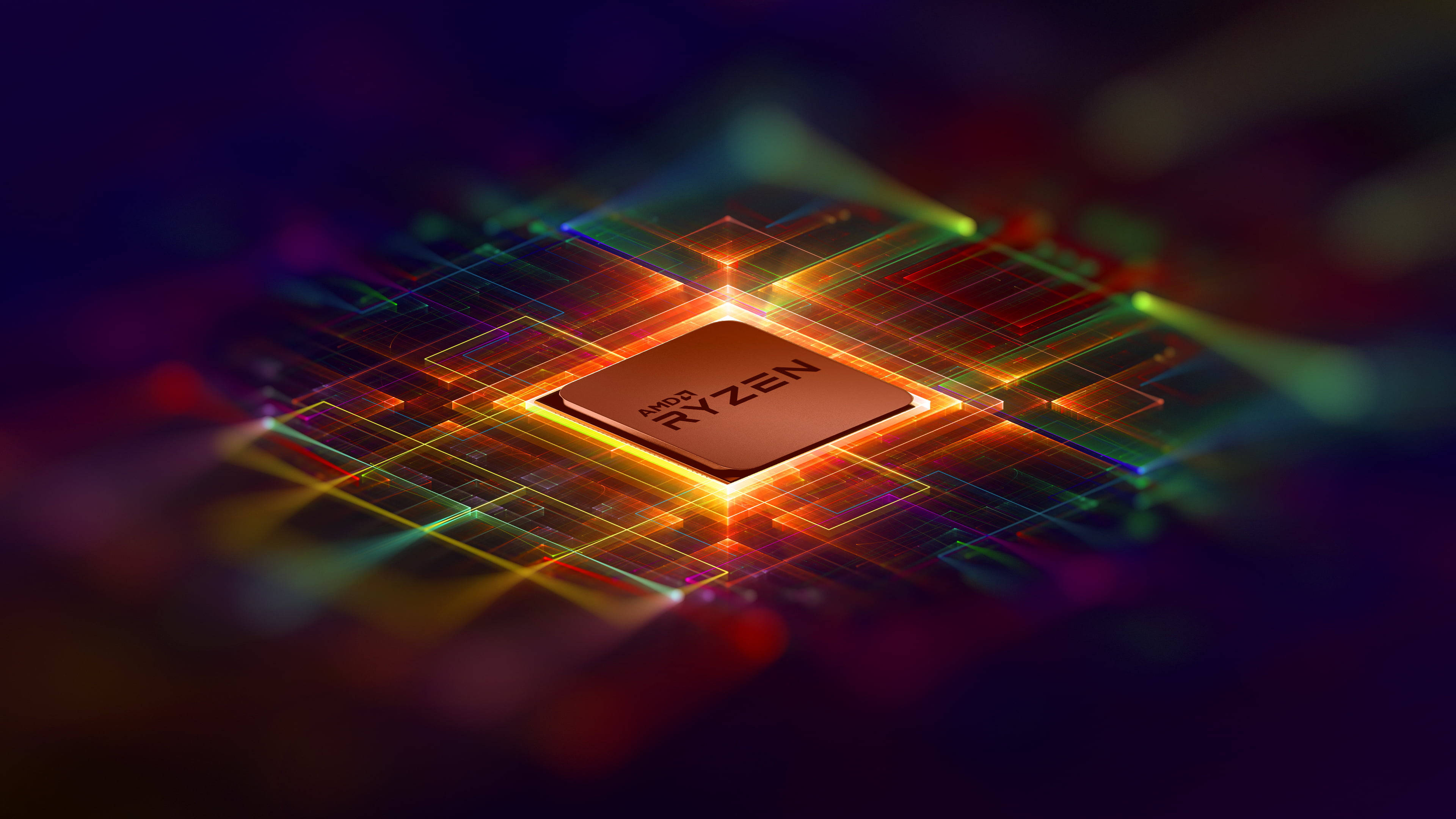 Livlig AMD 4K-bakgrunn Bakgrunner