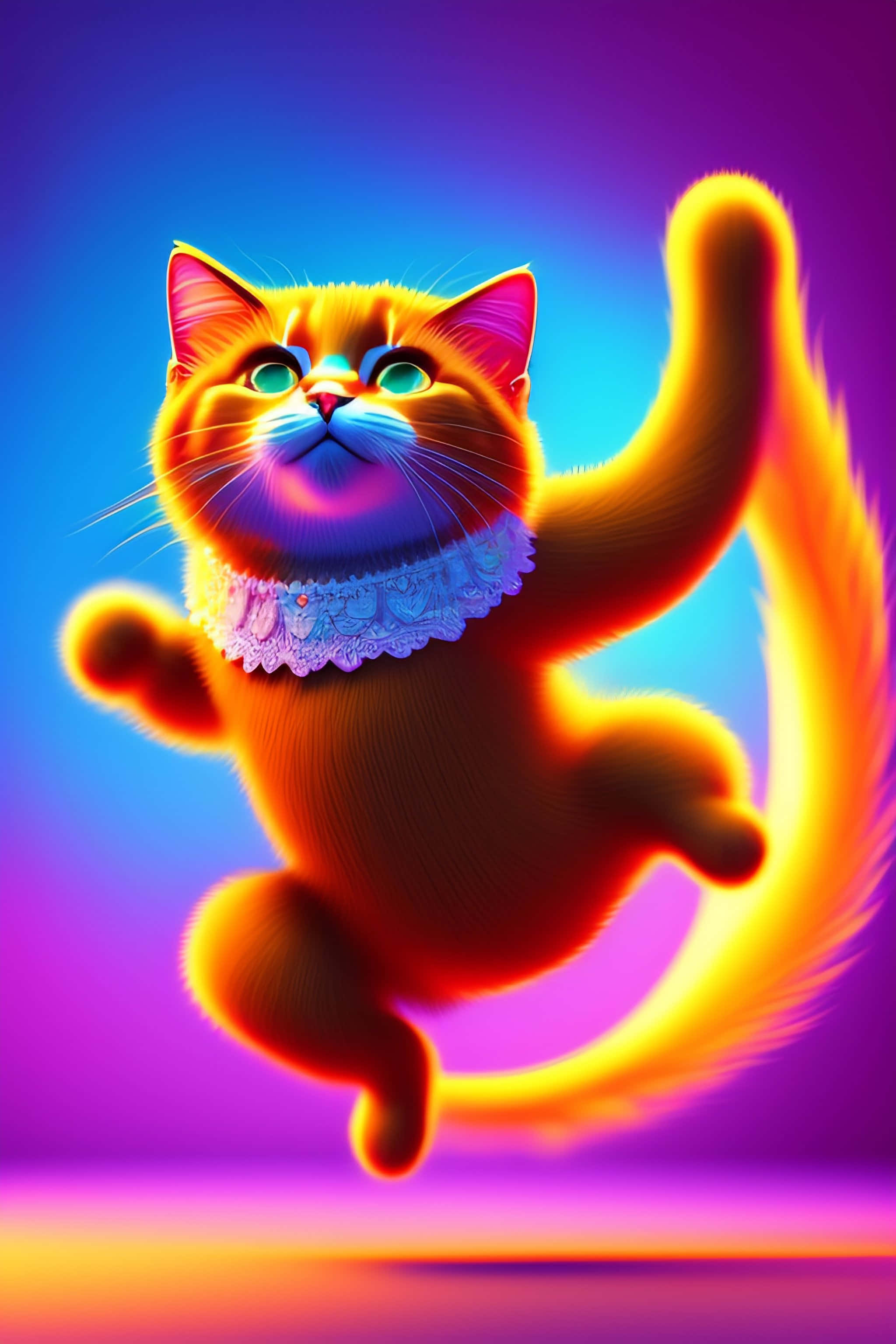 Livlig dansende katt illustrasjon Bakgrunner