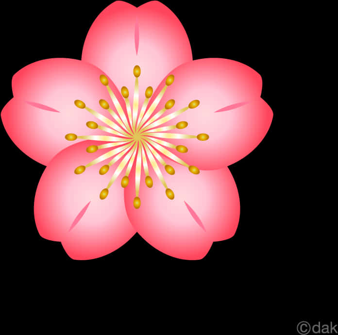 Livlig_ kirsebærblomst_ illustrasjon Bakgrunner