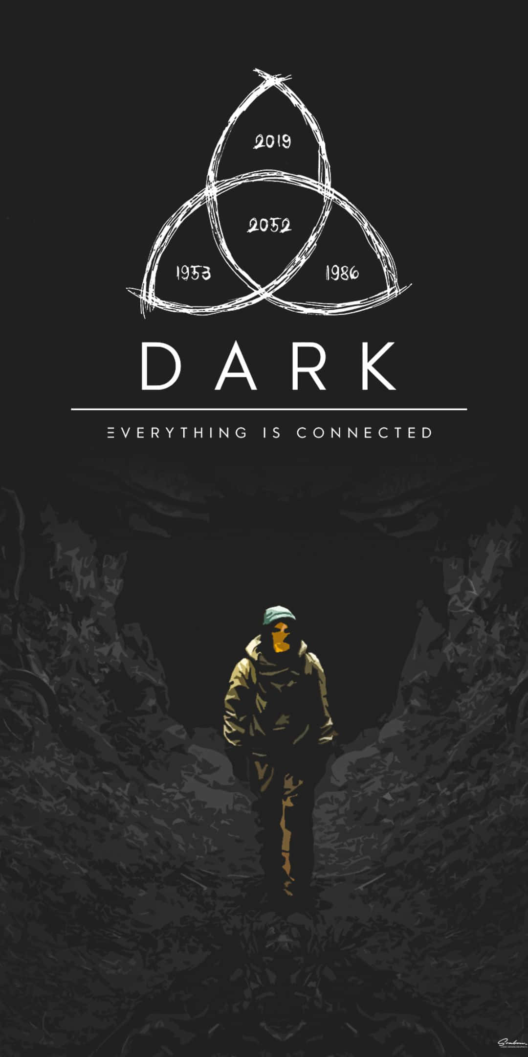 Løkkesymbol fra Dark Netflix Originalserie Bakgrunner