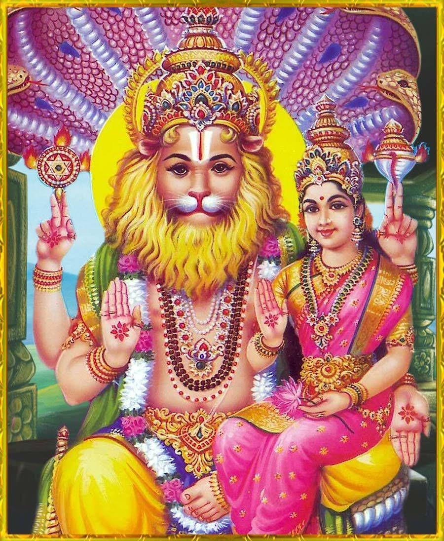 Lord Narasimha og Lakshmi Bakgrunner