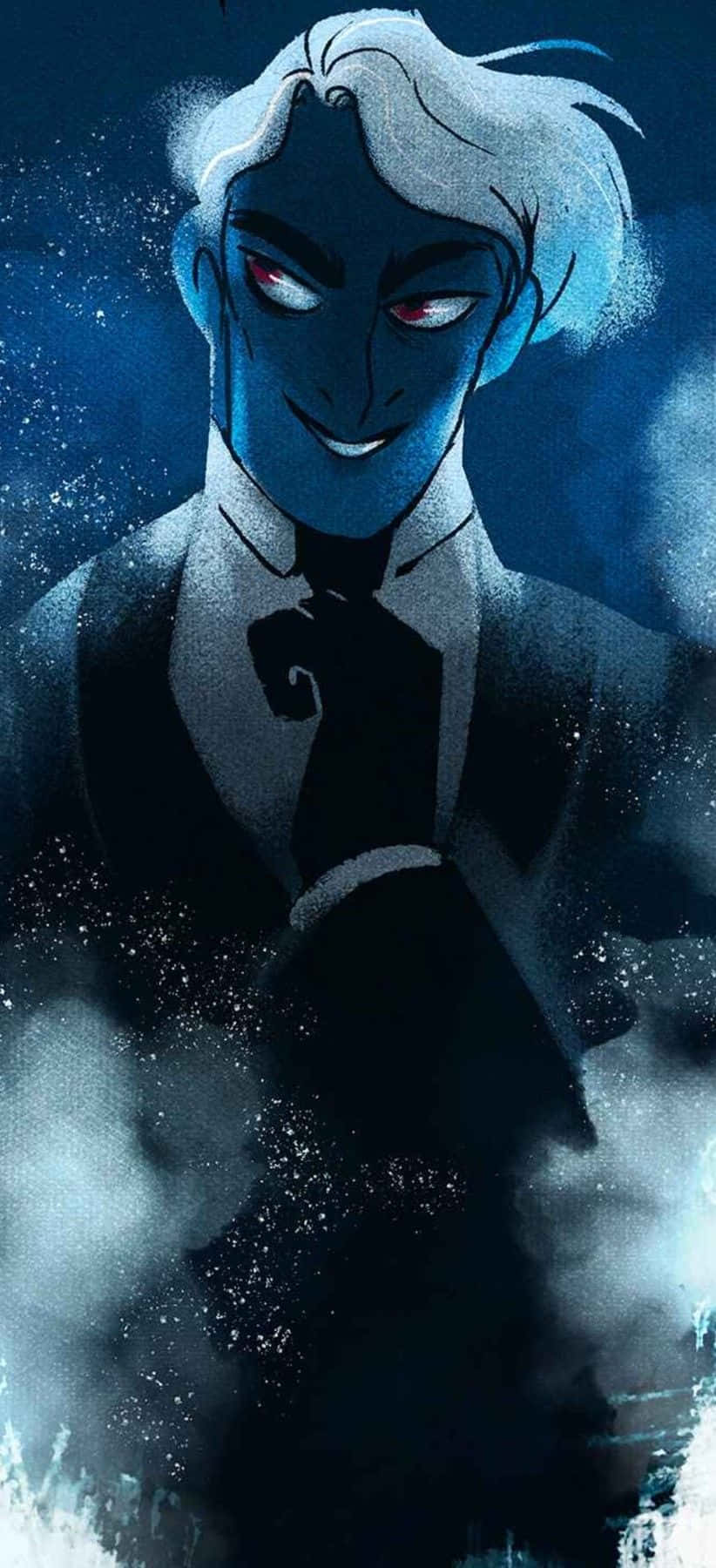 Lore Olympus Webtoon Hades Smiler Skjevt Bakgrunner