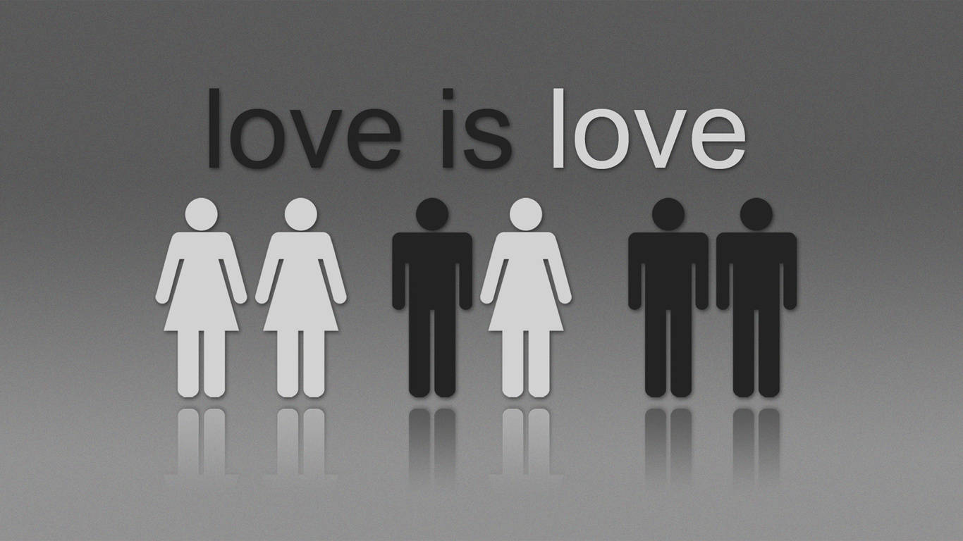Love Is Love LGBTQ-symboler Bakgrunner