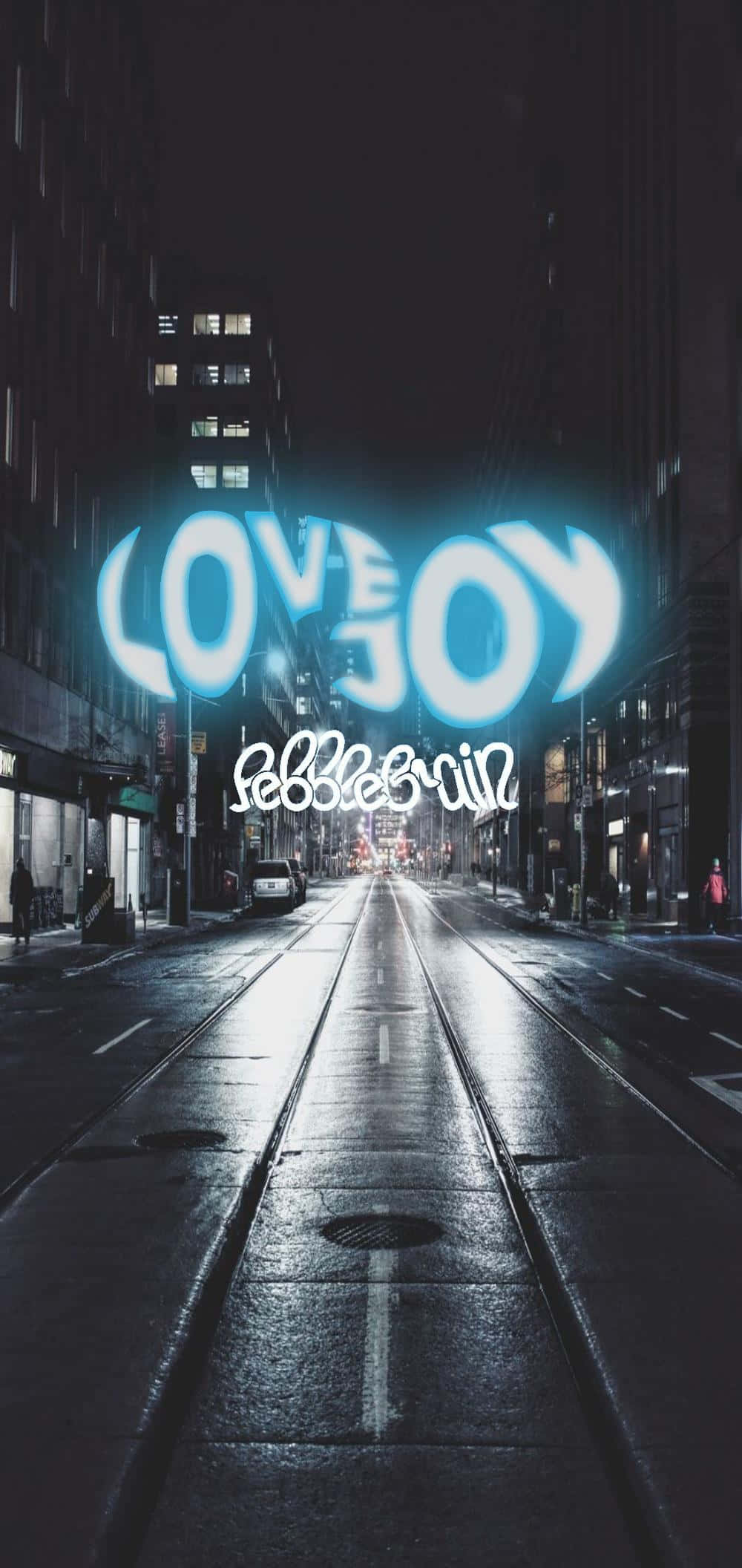 Love Joy neongrønn bokstavering Bakgrunner