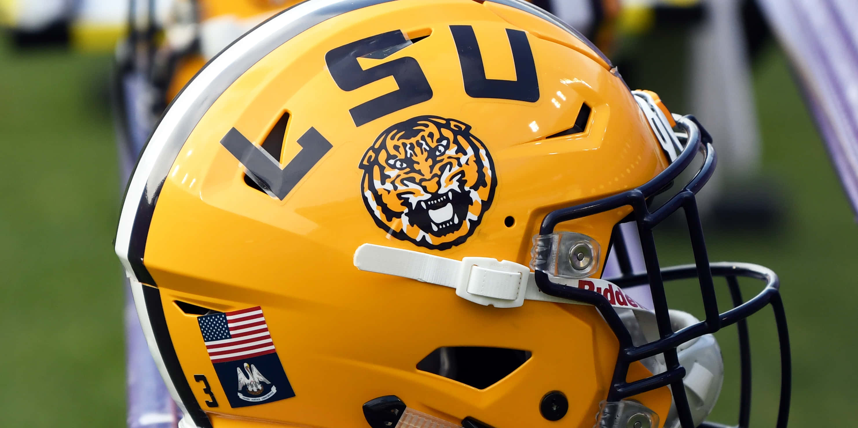 LSU Fotball Gul Hjelm Bakgrunner