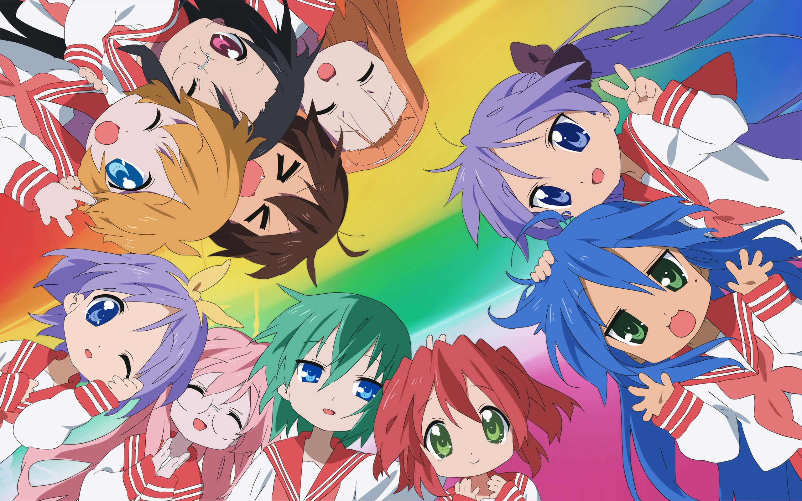 Lucky Star Anime-plakat Bakgrunner
