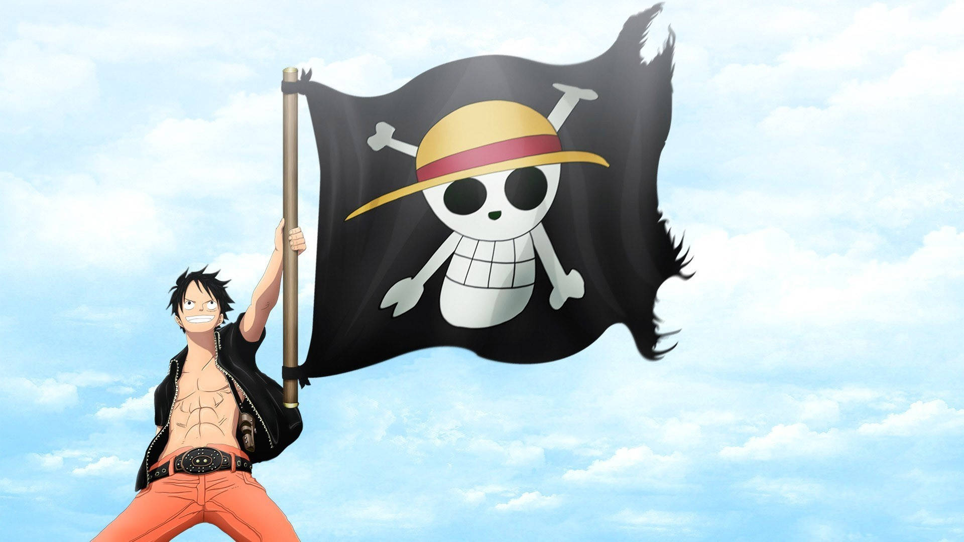 Luffy Chopper svart flagg