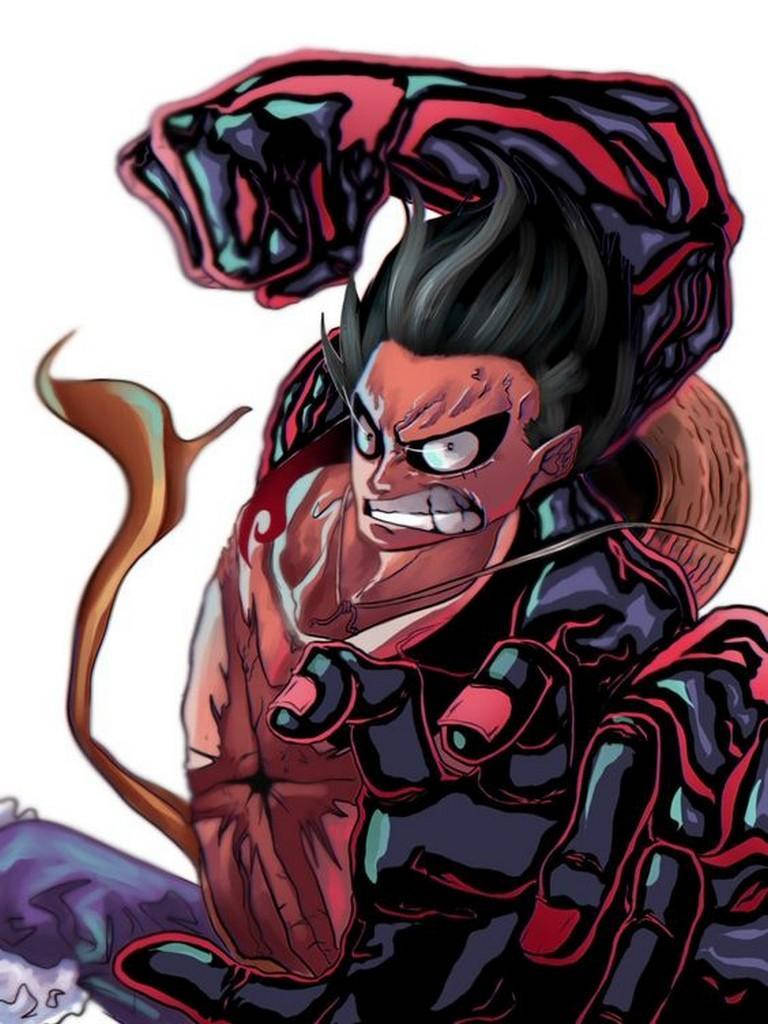 Luffy Gear 4 Digital Kunst Bakgrunner