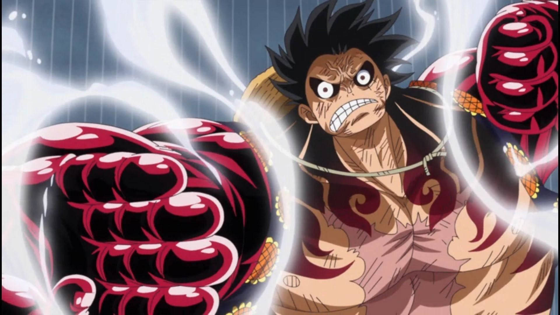 Luffy Gear 4 forvrengt ansikt Bakgrunner
