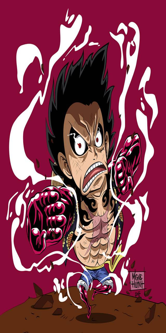 Luffy Gear 4 forvrengt kunst Bakgrunner