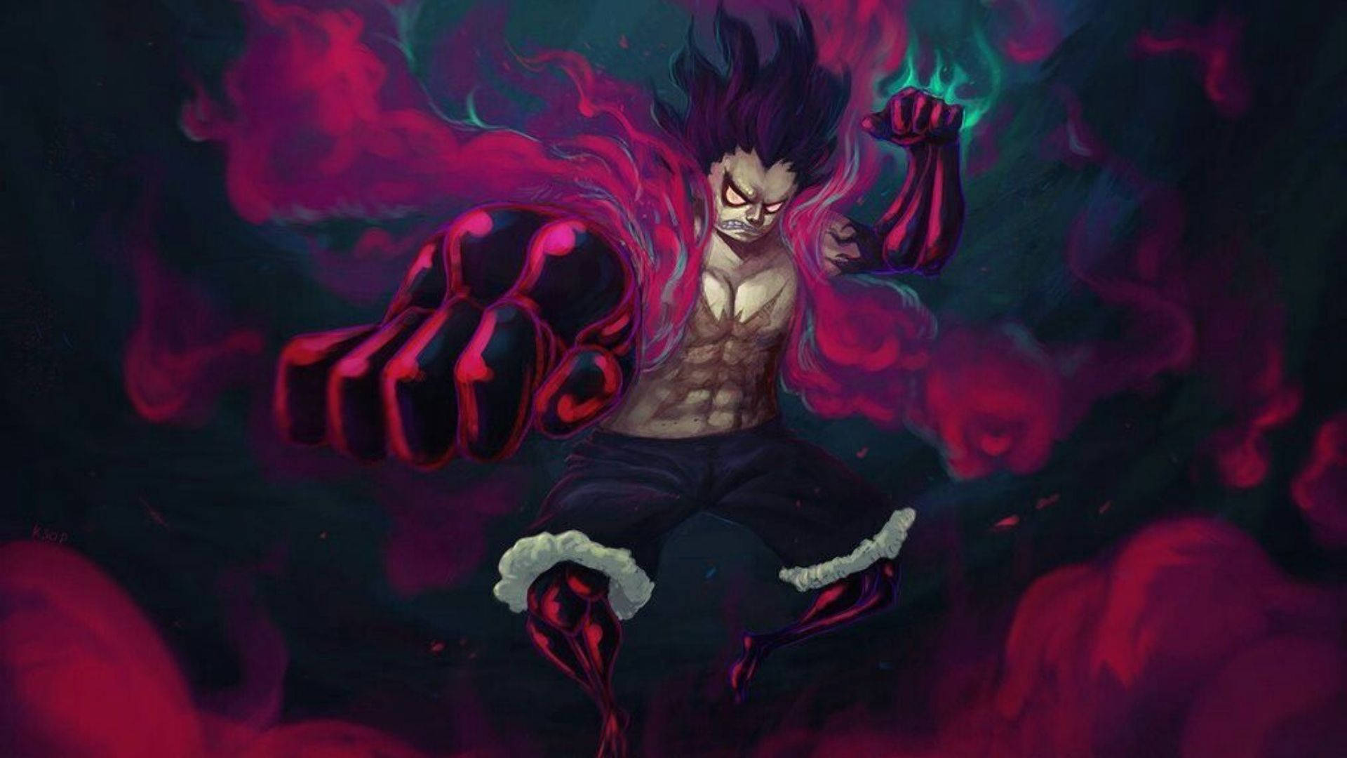 Luffy Gear 4 Gotisk Bakgrunner
